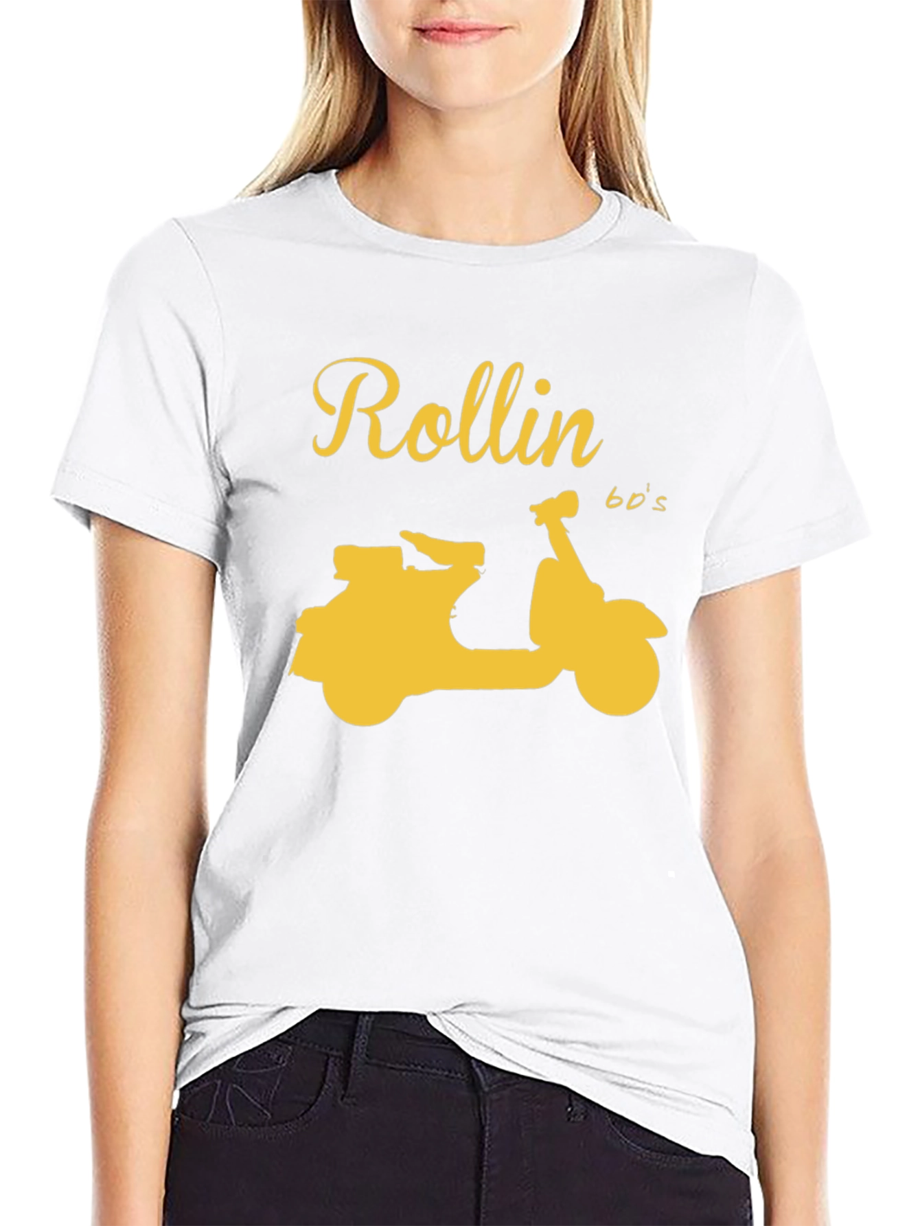 Rollin 60s Scooter Graphic T-Shirt - Black