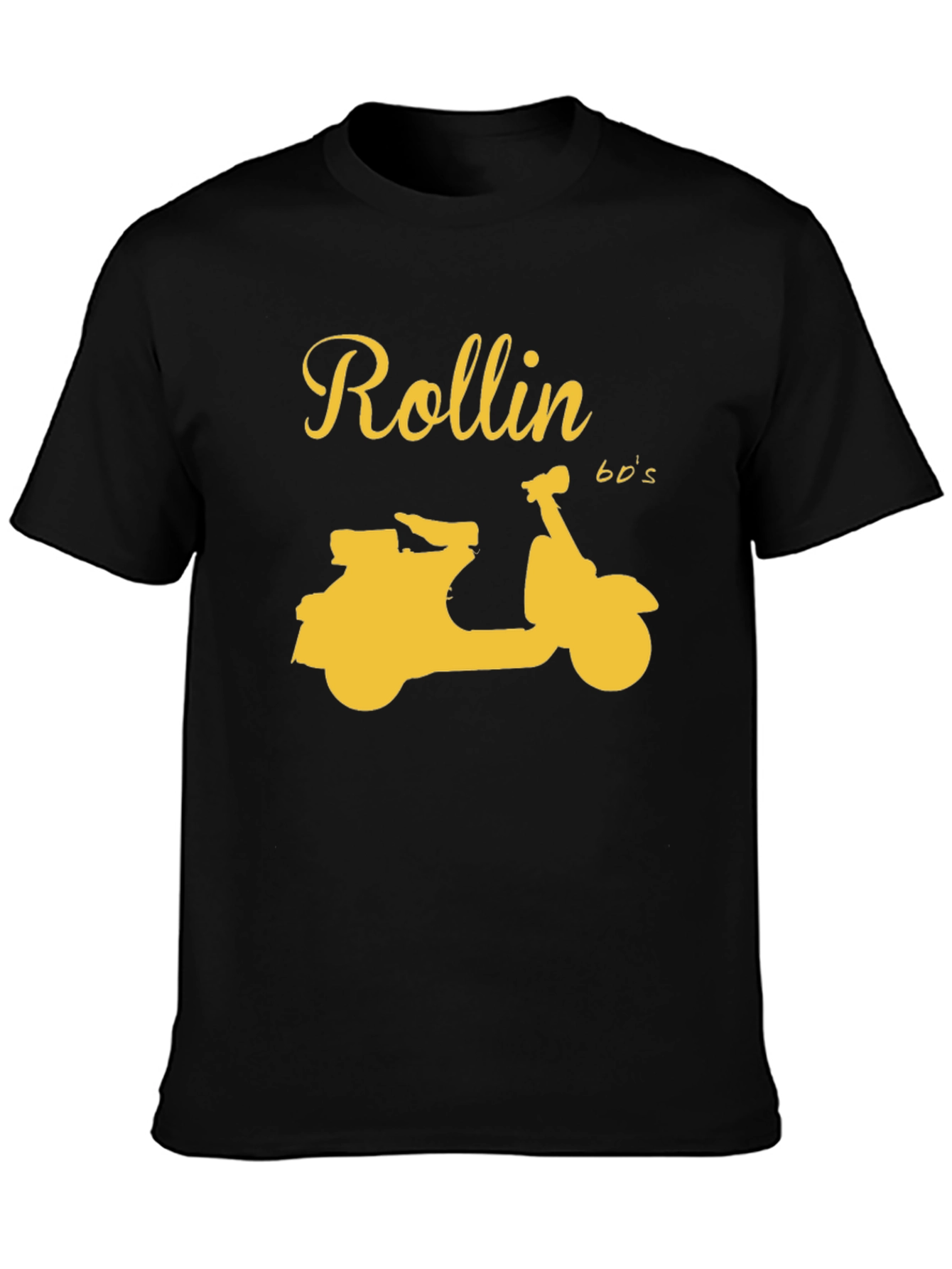 Rollin 60s Scooter Graphic T-Shirt - Black