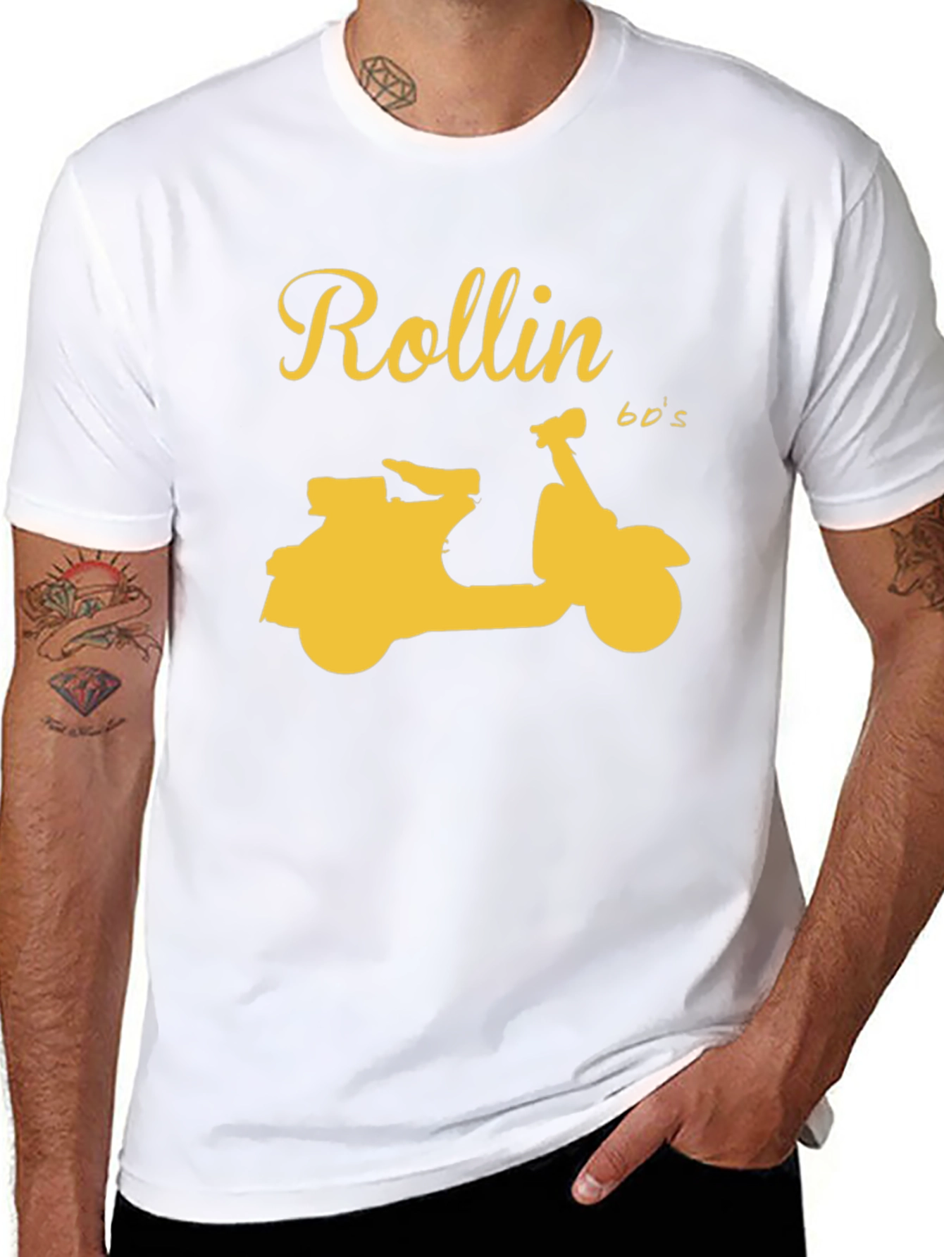 Rollin 60s Scooter Graphic T-Shirt - Black