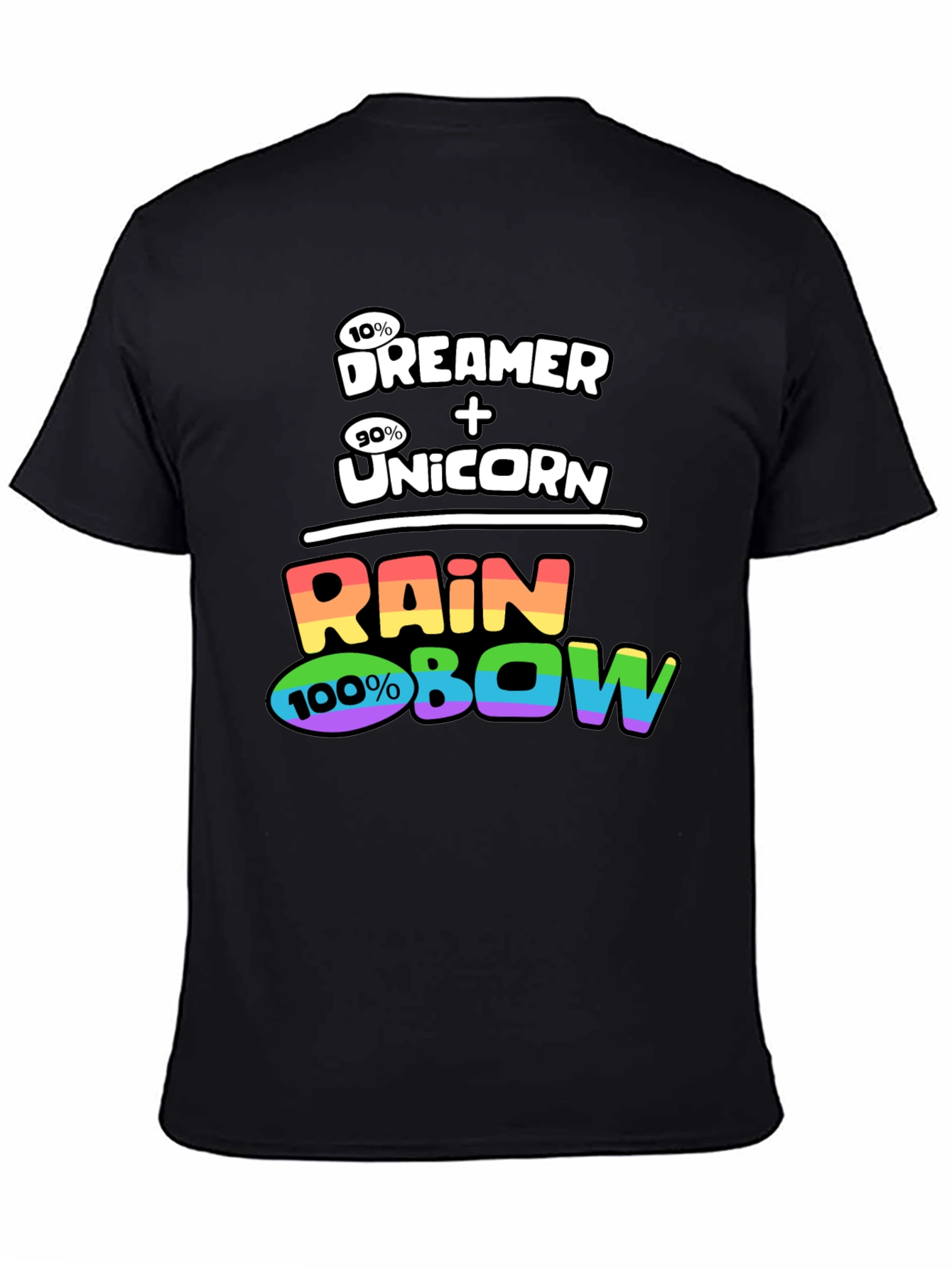 Dreamer Unicorn Rainbow Graphic T-Shirt