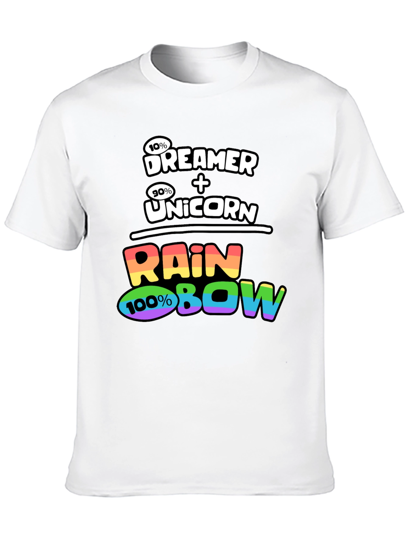 Dreamer Unicorn Rainbow Graphic T-Shirt