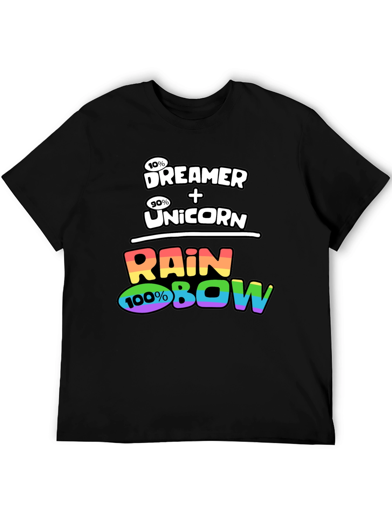 Dreamer Unicorn Rainbow Graphic T-Shirt