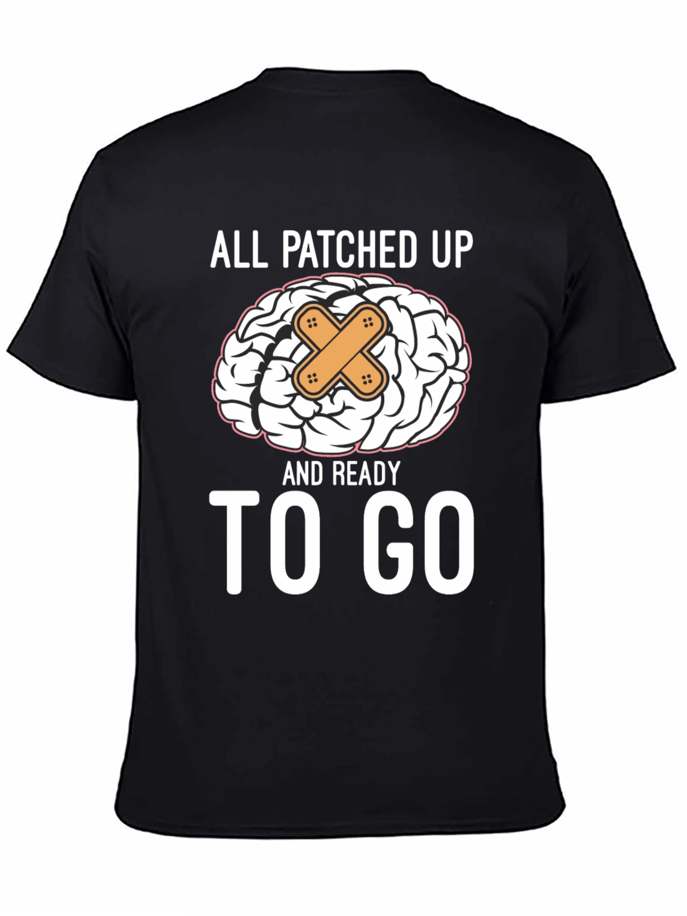 Patched Up Brain T-Shirt - Ready to Go!