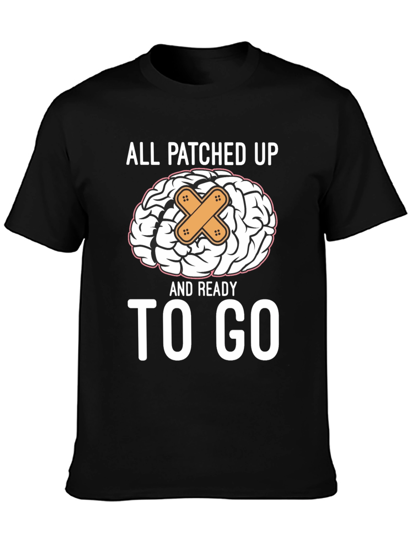Patched Up Brain T-Shirt - Ready to Go!