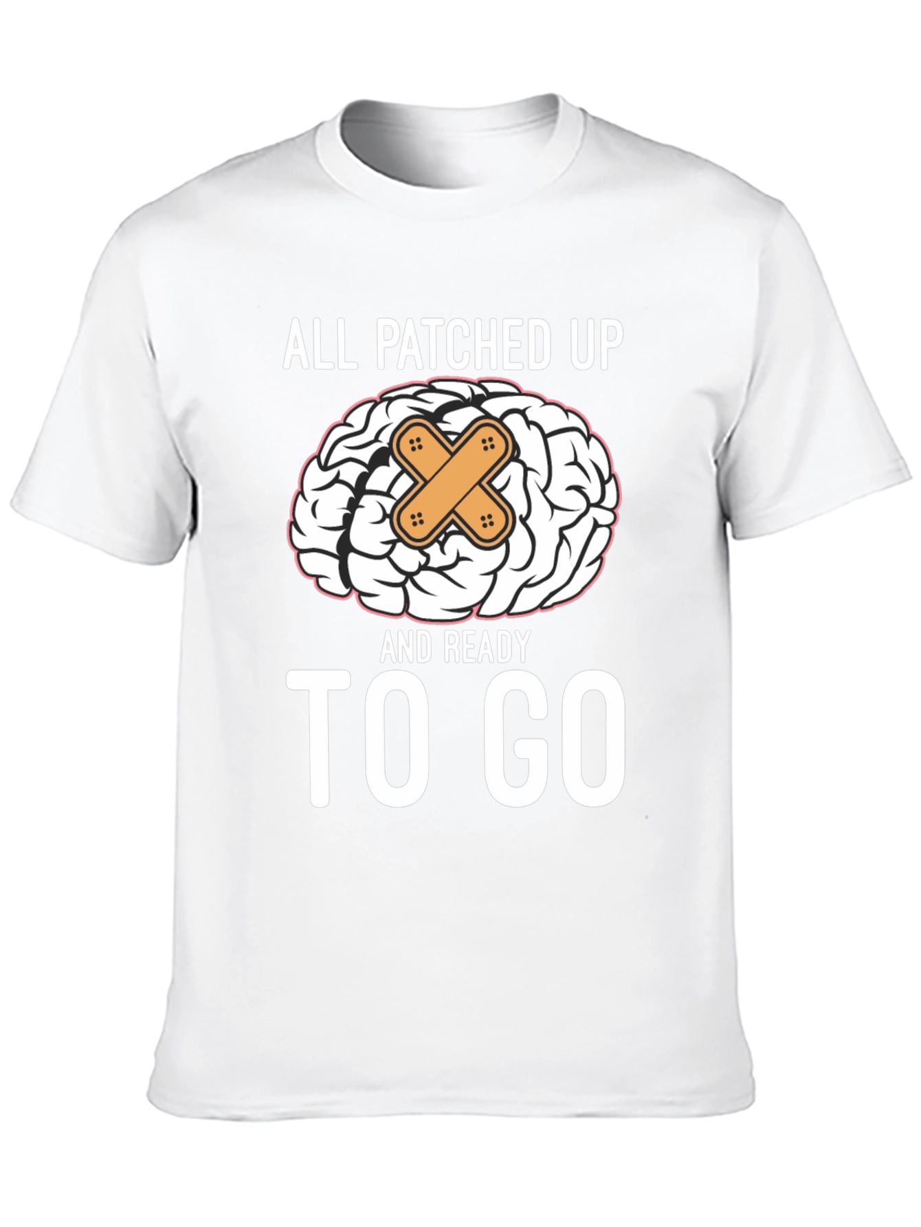 Patched Up Brain T-Shirt - Ready to Go!