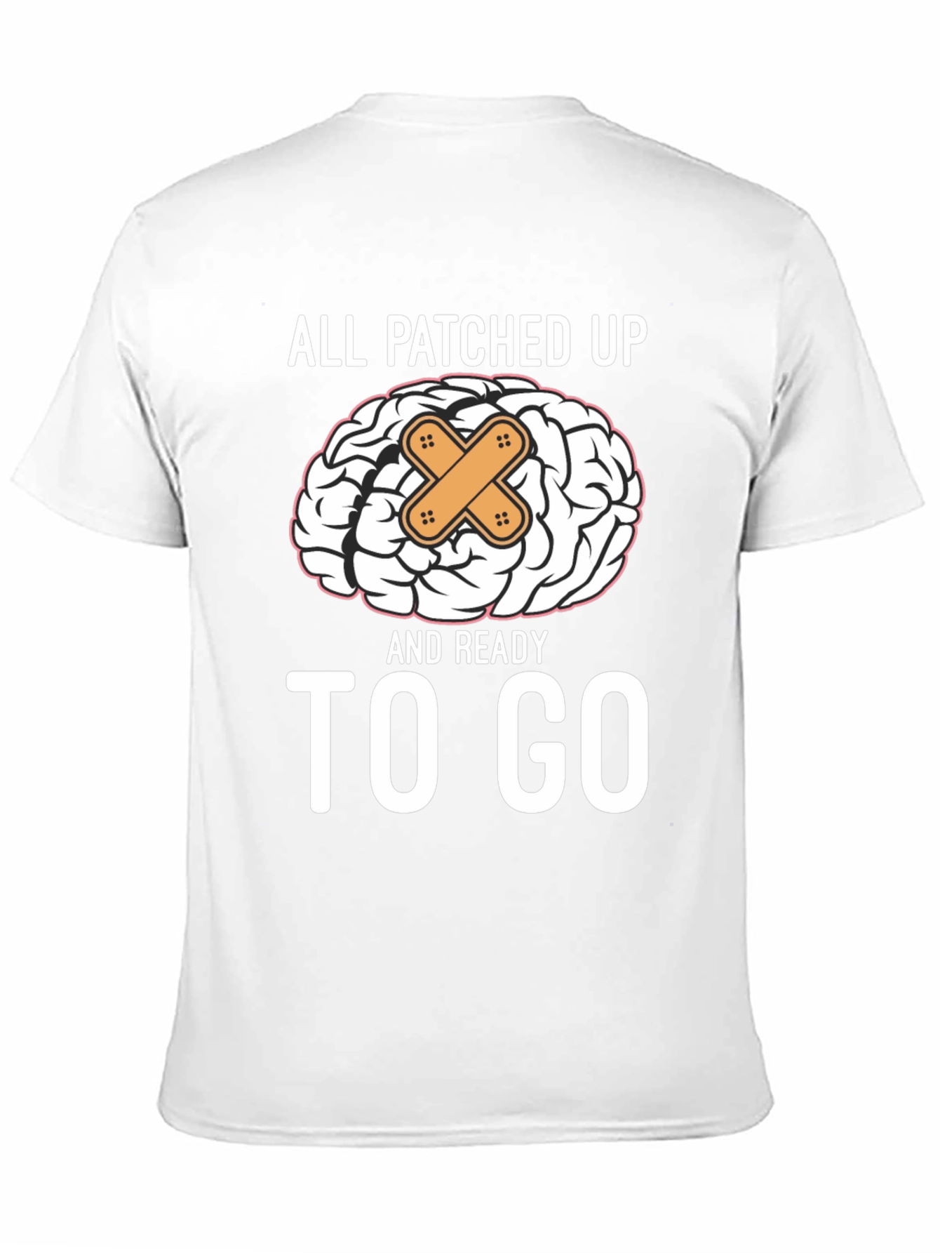Patched Up Brain T-Shirt - Ready to Go!