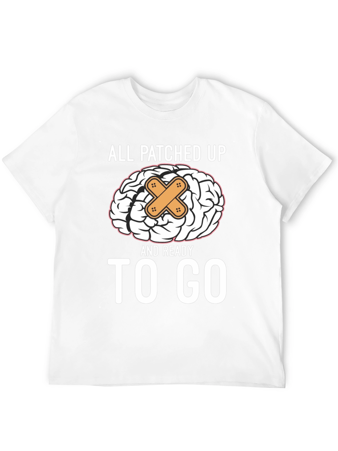 Patched Up Brain T-Shirt - Ready to Go!