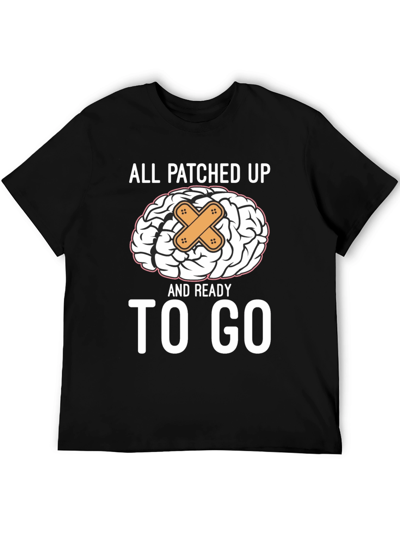 Patched Up Brain T-Shirt - Ready to Go!