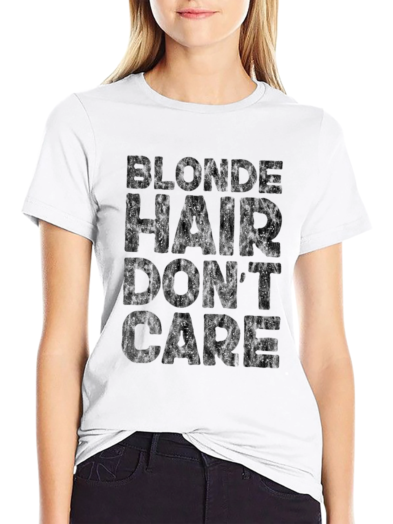 Blonde Hair Dont Care Graphic Tee - Unisex