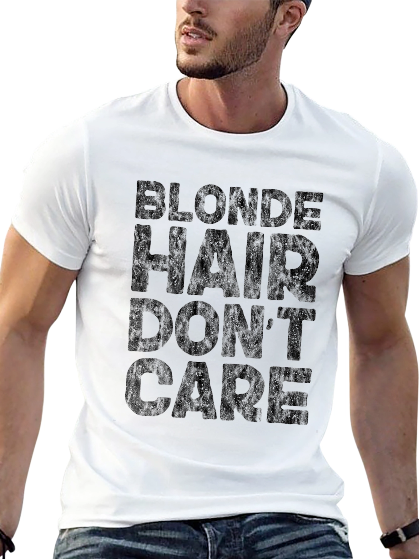 Blonde Hair Dont Care Graphic Tee - Unisex