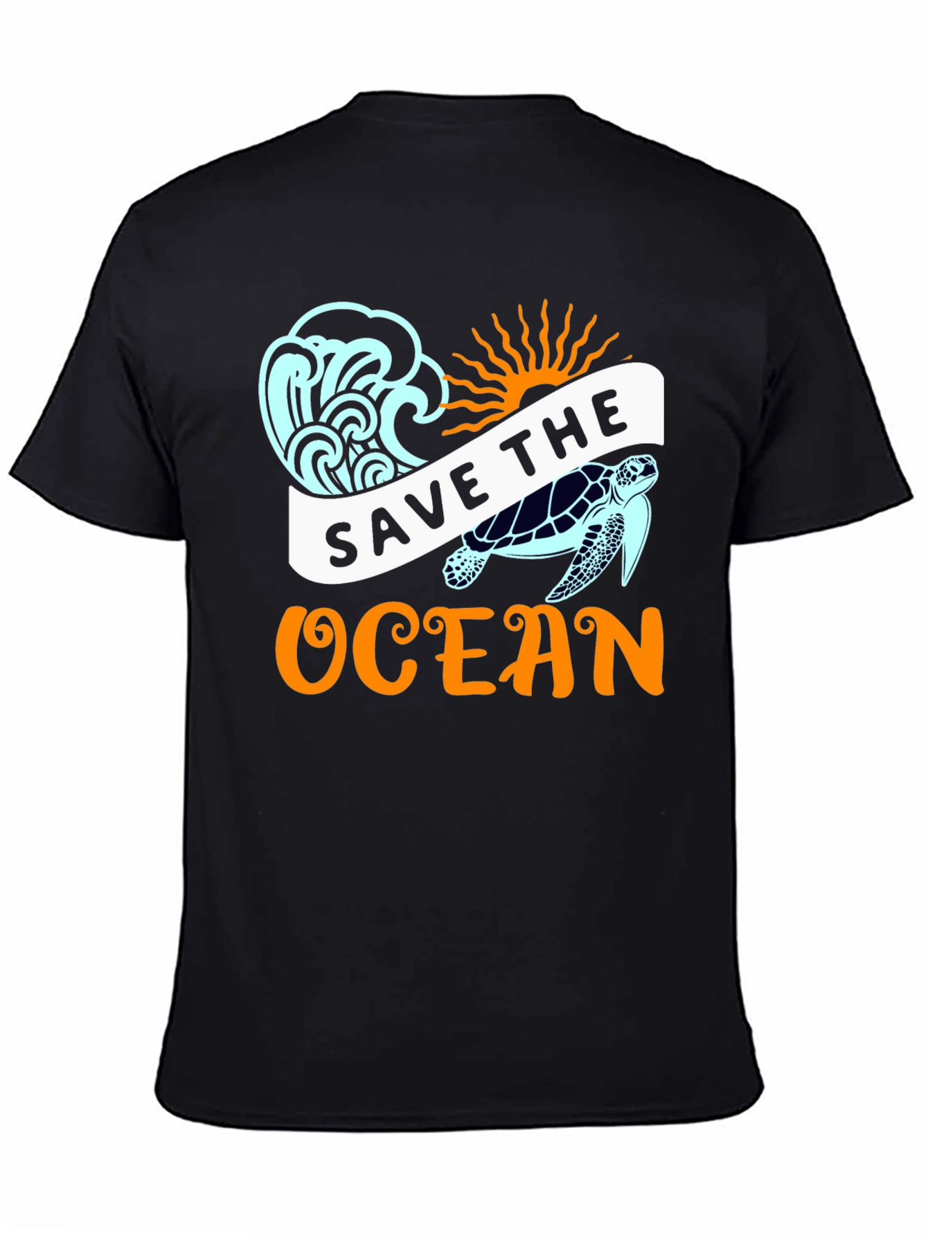 Save the Ocean Graphic Tee - Black