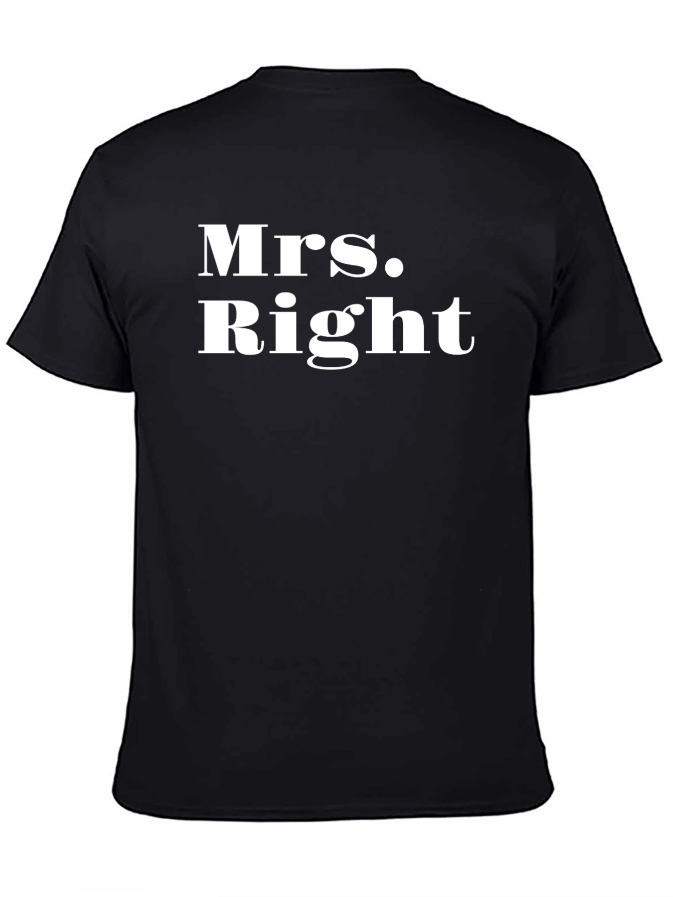 Mrs. Right Black Graphic T-Shirt