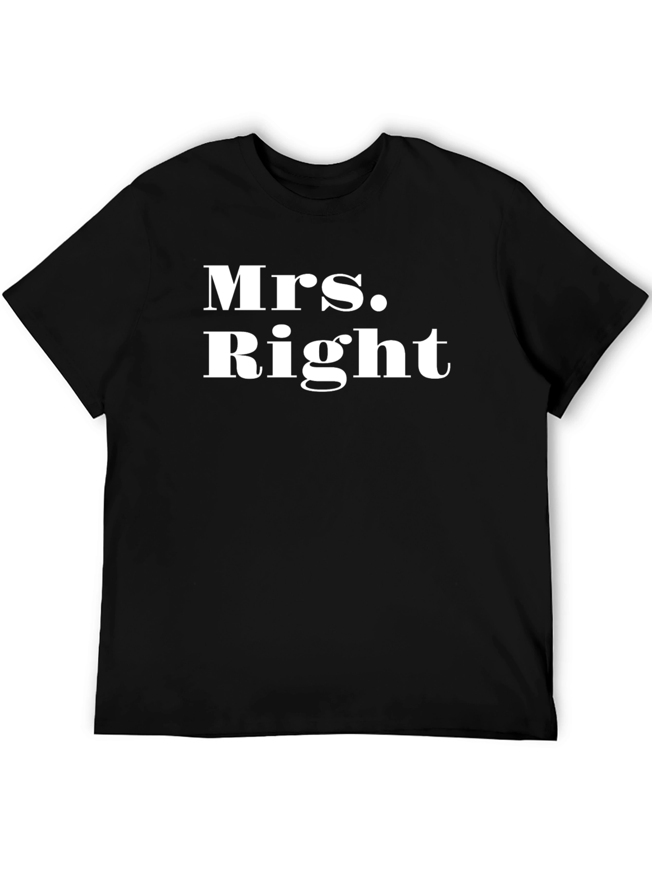 Mrs. Right Black Graphic T-Shirt