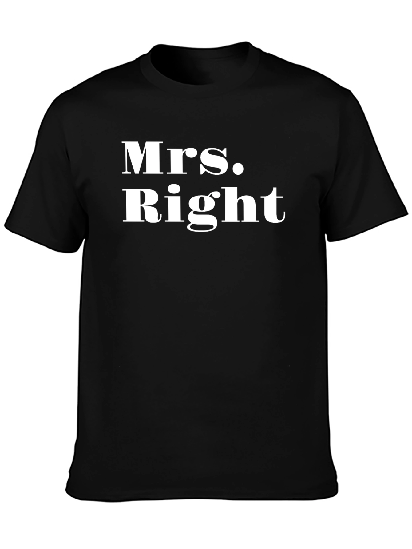 Mrs. Right Black Graphic T-Shirt