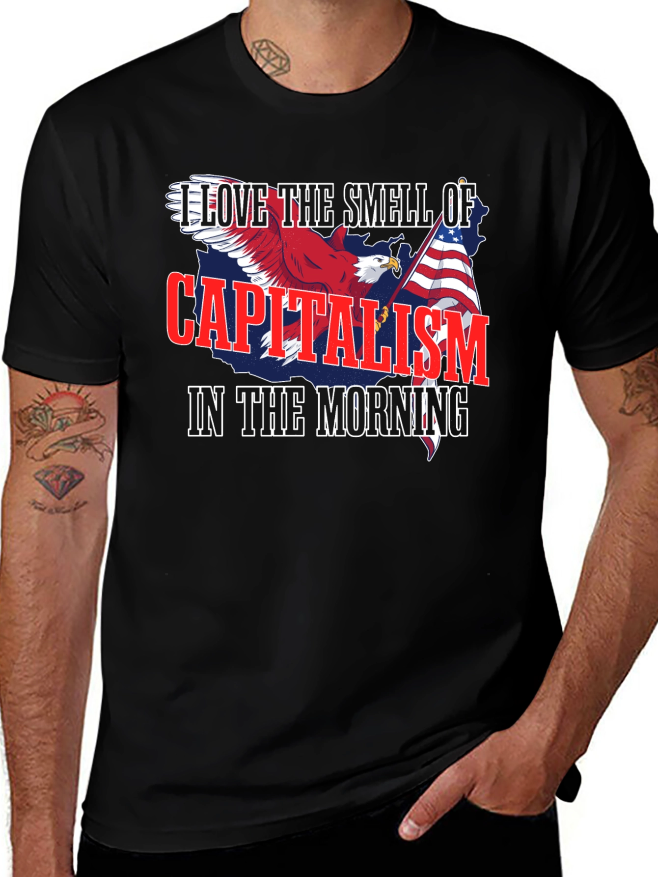 Capitalism Eagle Graphic T-Shirt