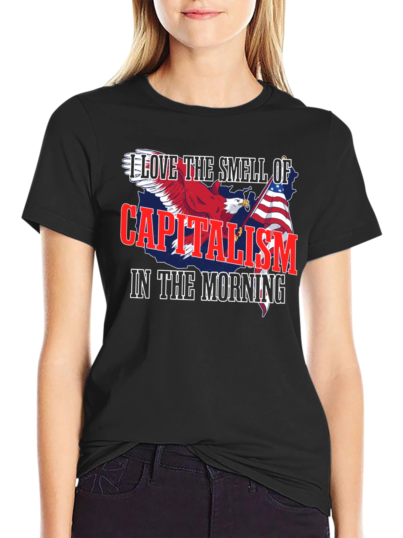 Capitalism Eagle Graphic T-Shirt