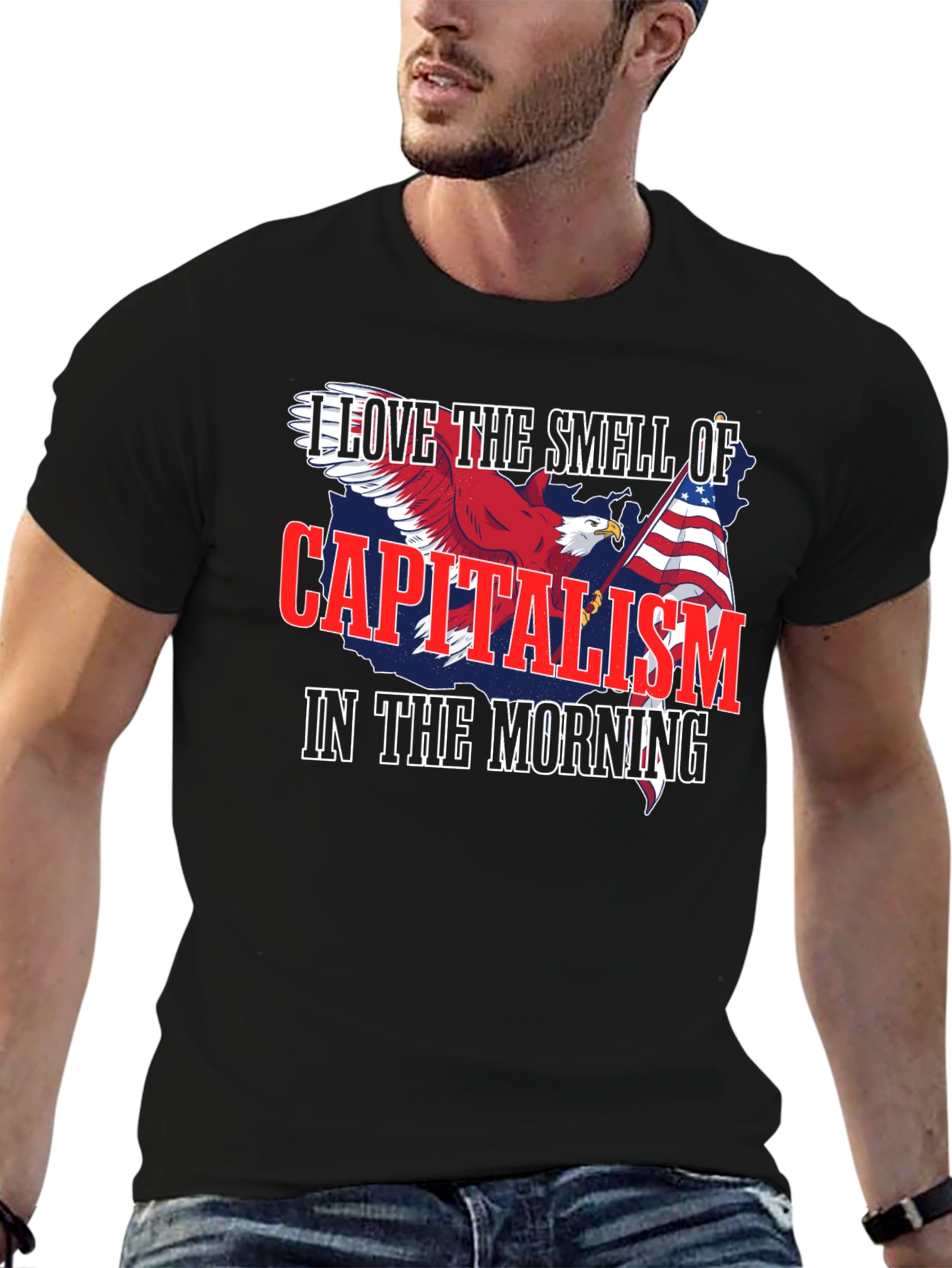 Capitalism Eagle Graphic T-Shirt