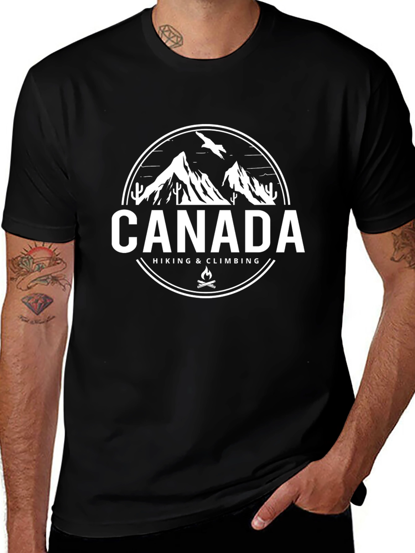 Canada Hiking & Climbing Graphic T-Shirt