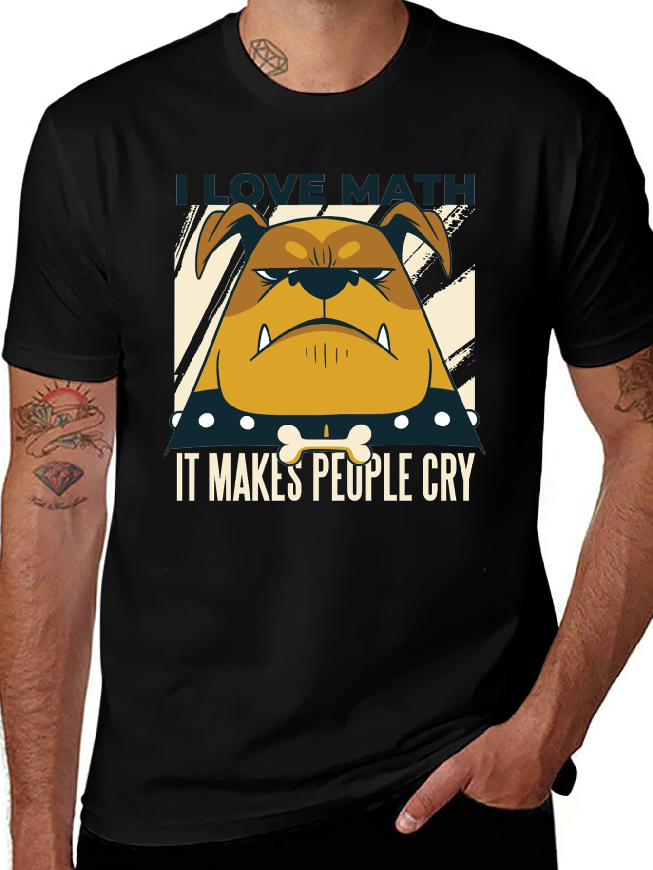 I Love Math Bulldog T-Shirt
