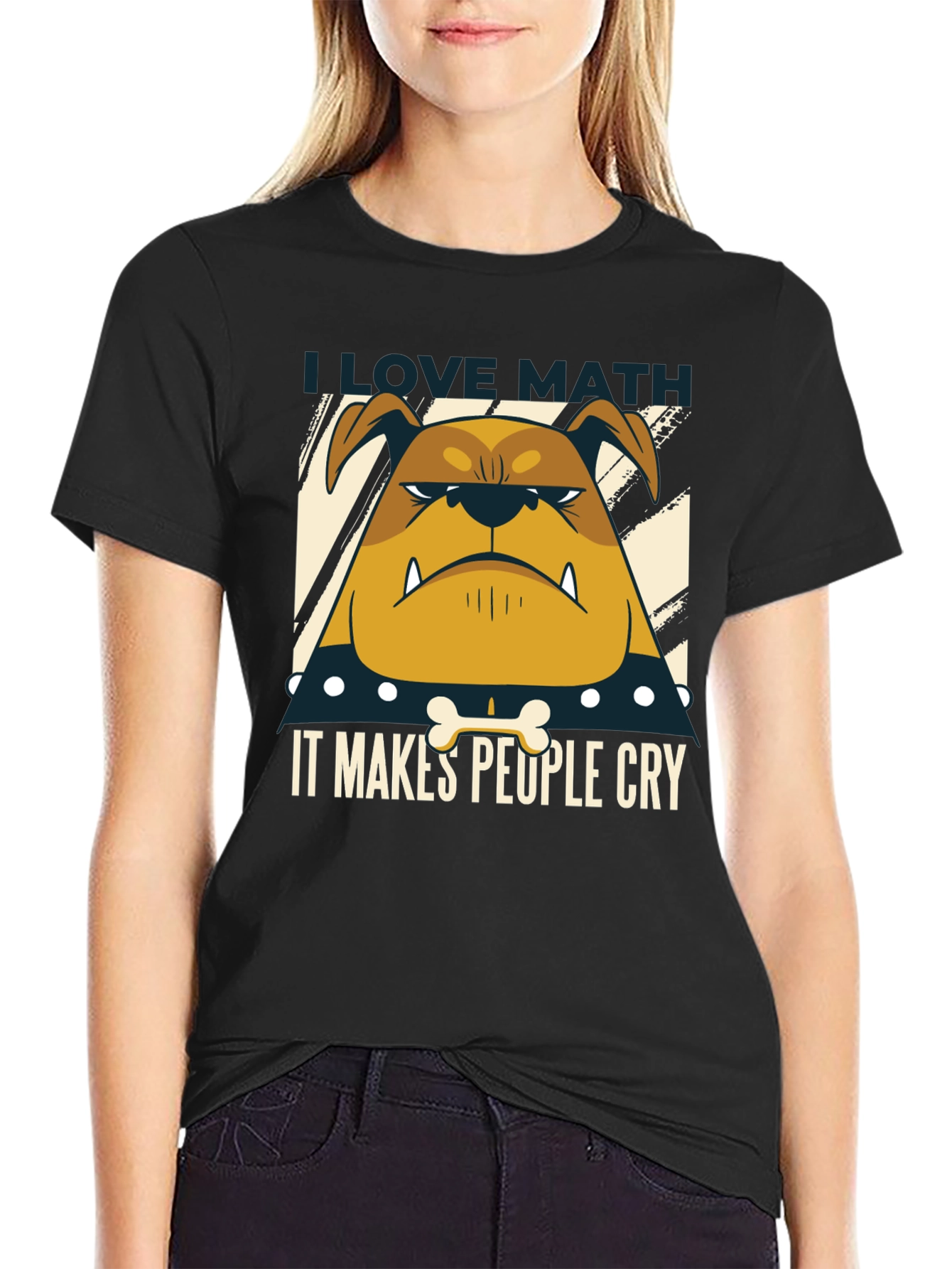 I Love Math Bulldog T-Shirt