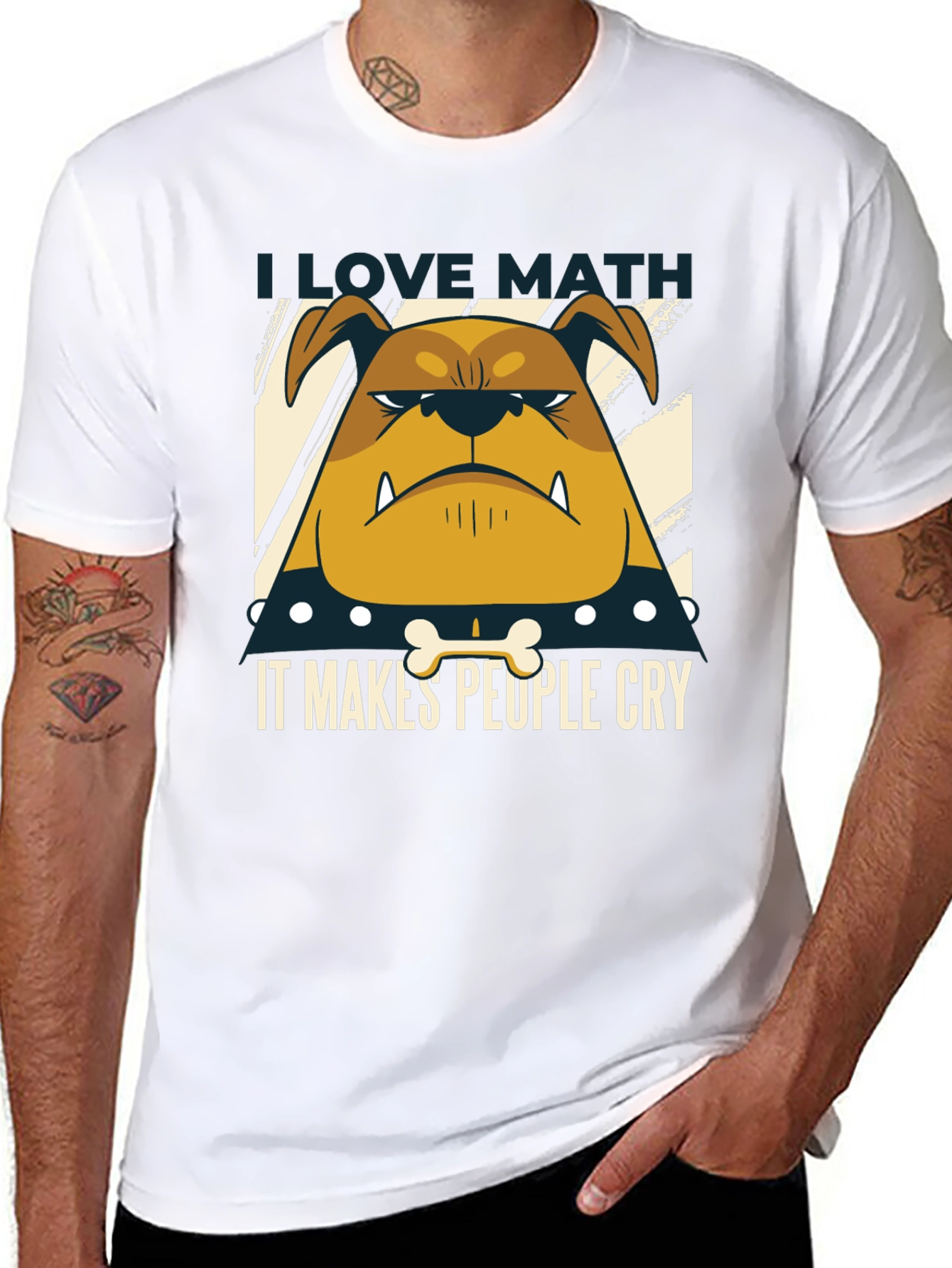 I Love Math Bulldog T-Shirt