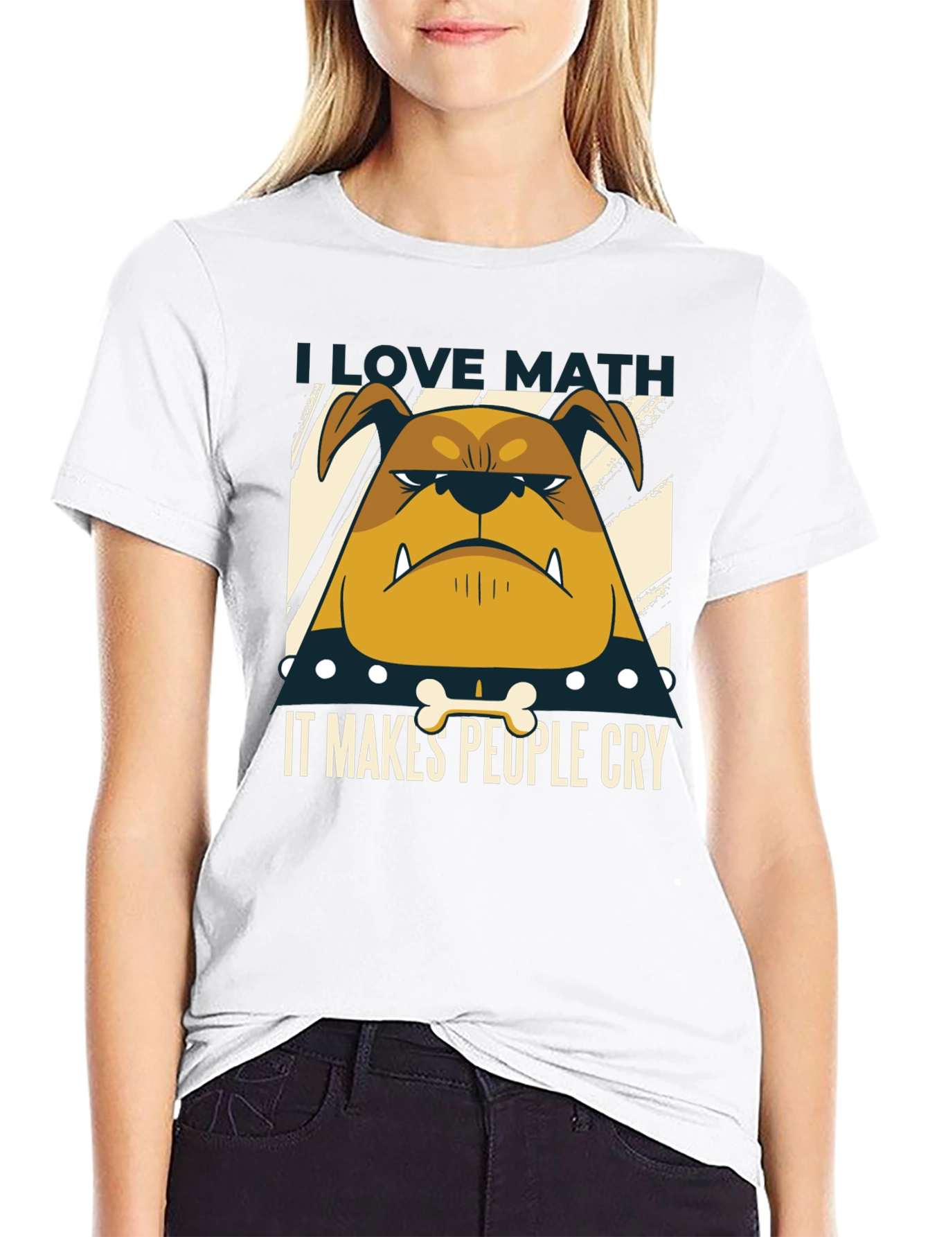 I Love Math Bulldog T-Shirt