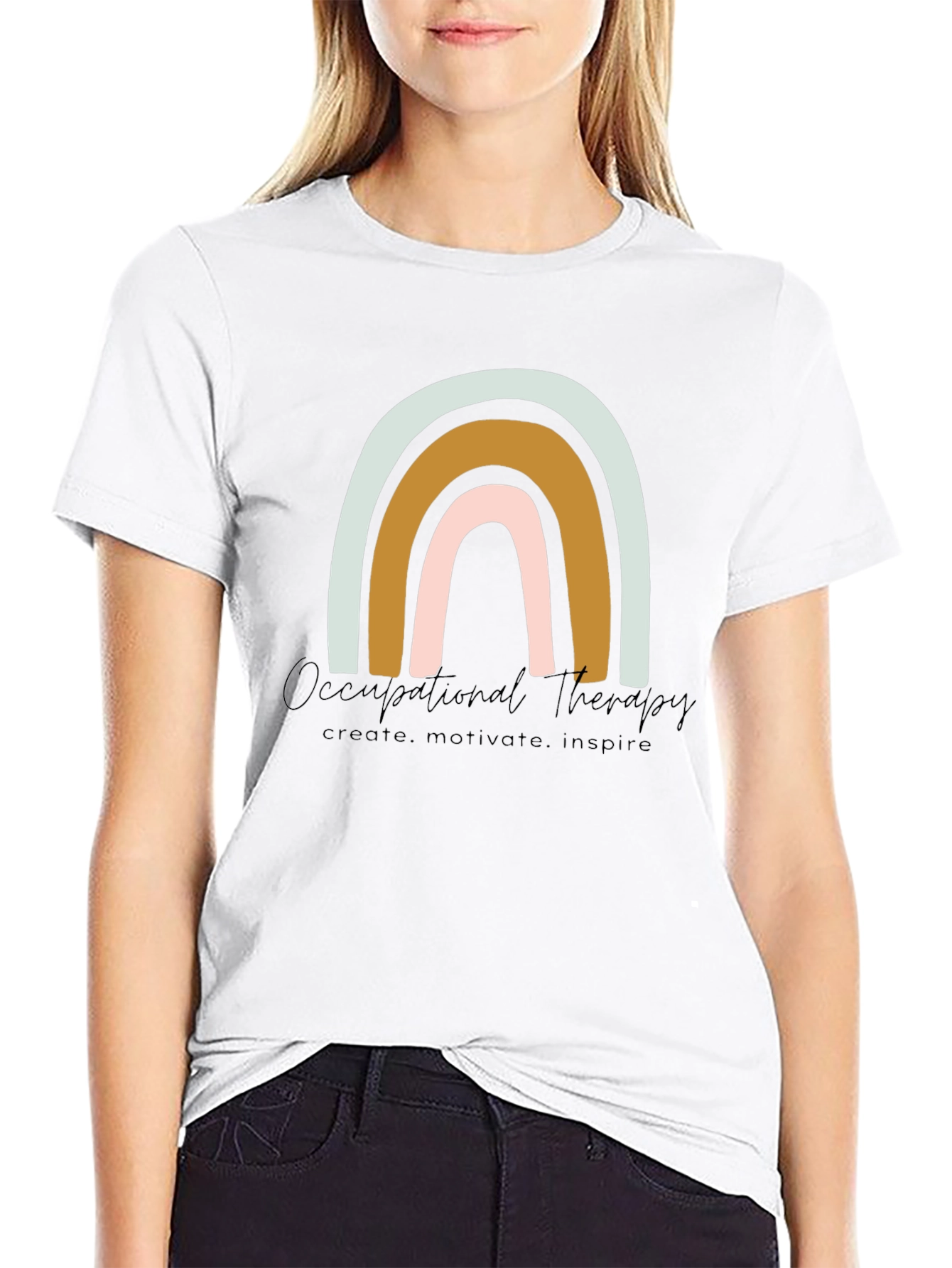 Occupational Therapy Rainbow Graphic Tee
