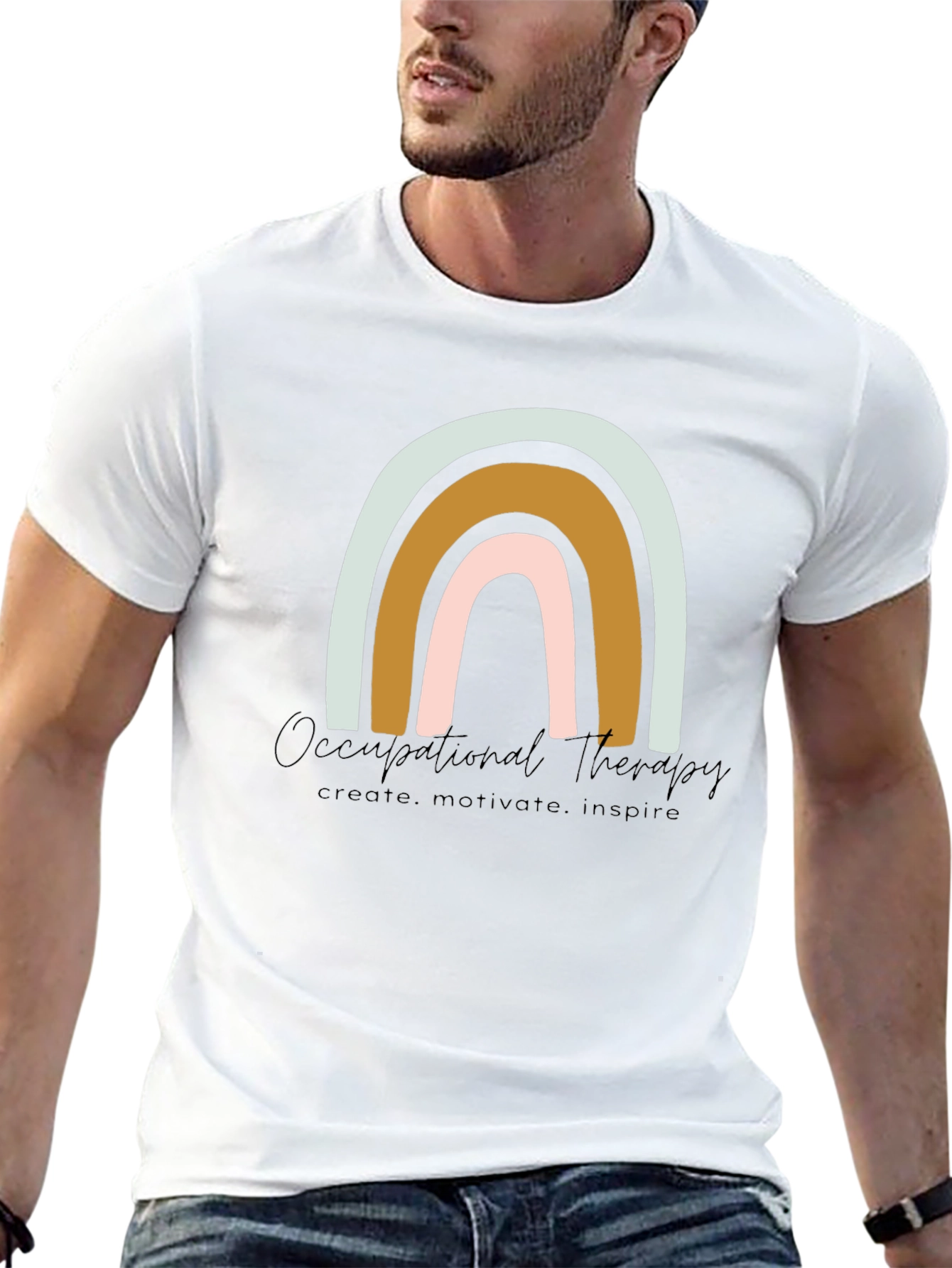 Occupational Therapy Rainbow Graphic Tee