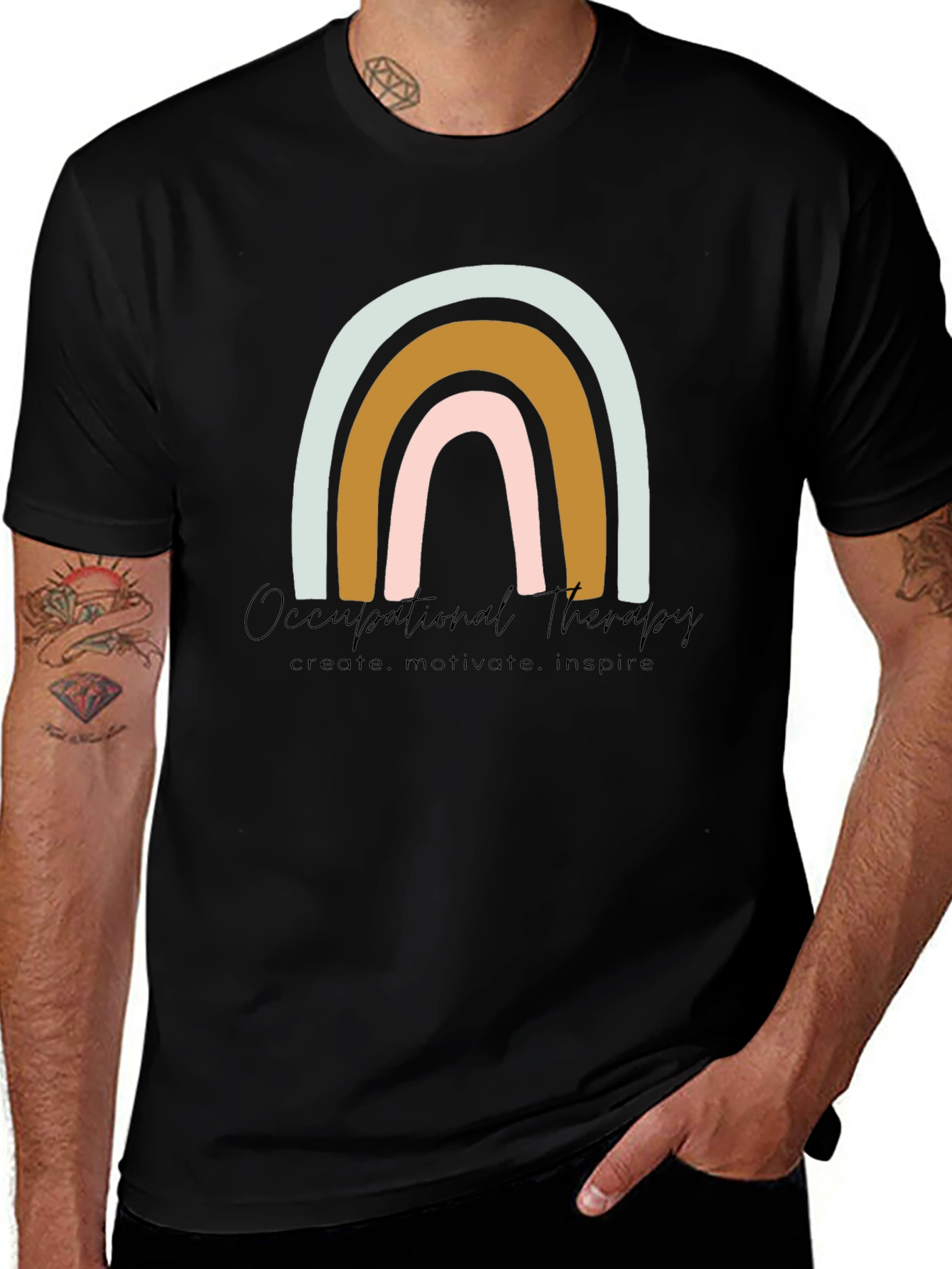 Occupational Therapy Rainbow Graphic Tee