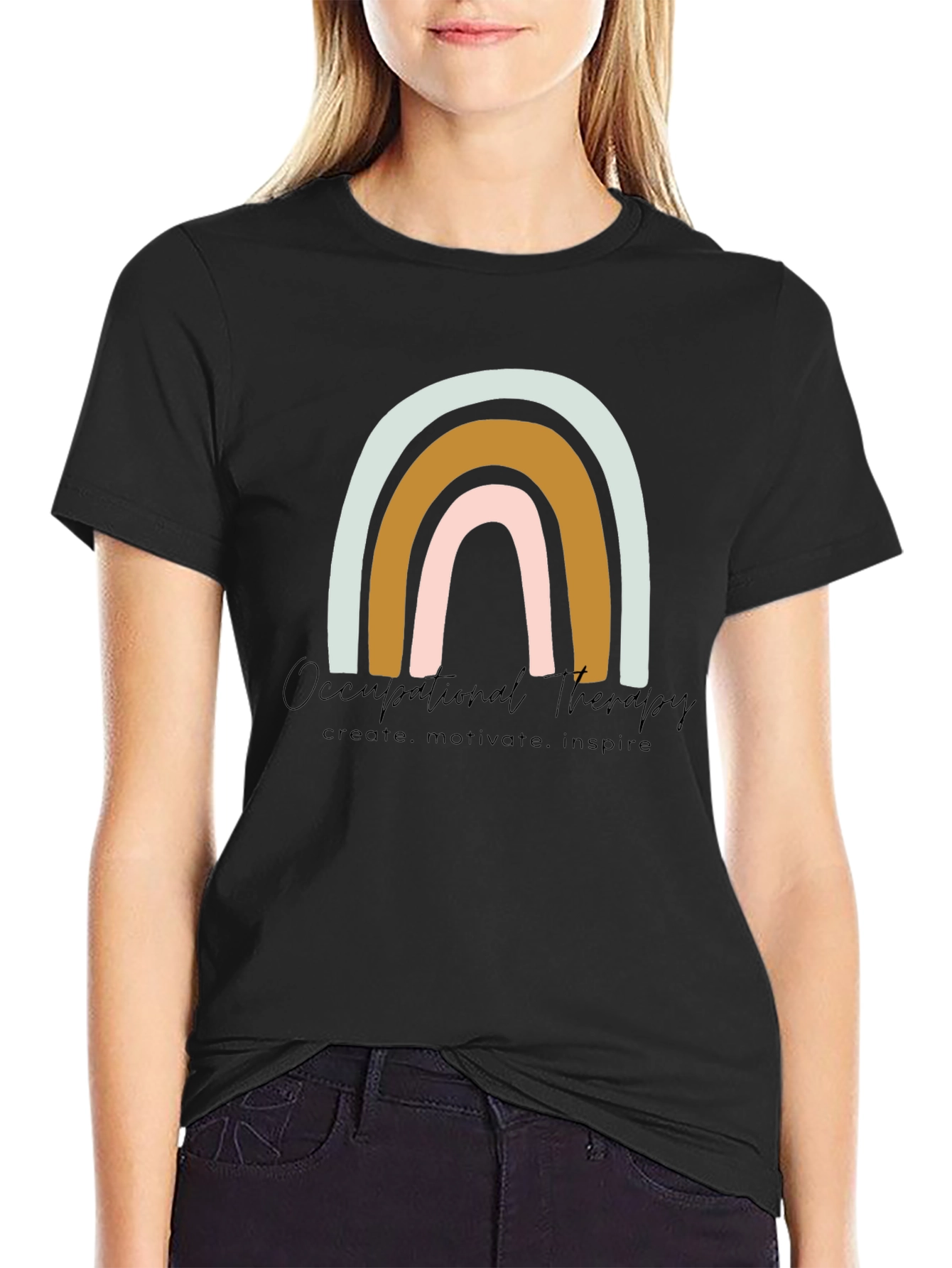 Occupational Therapy Rainbow Graphic Tee
