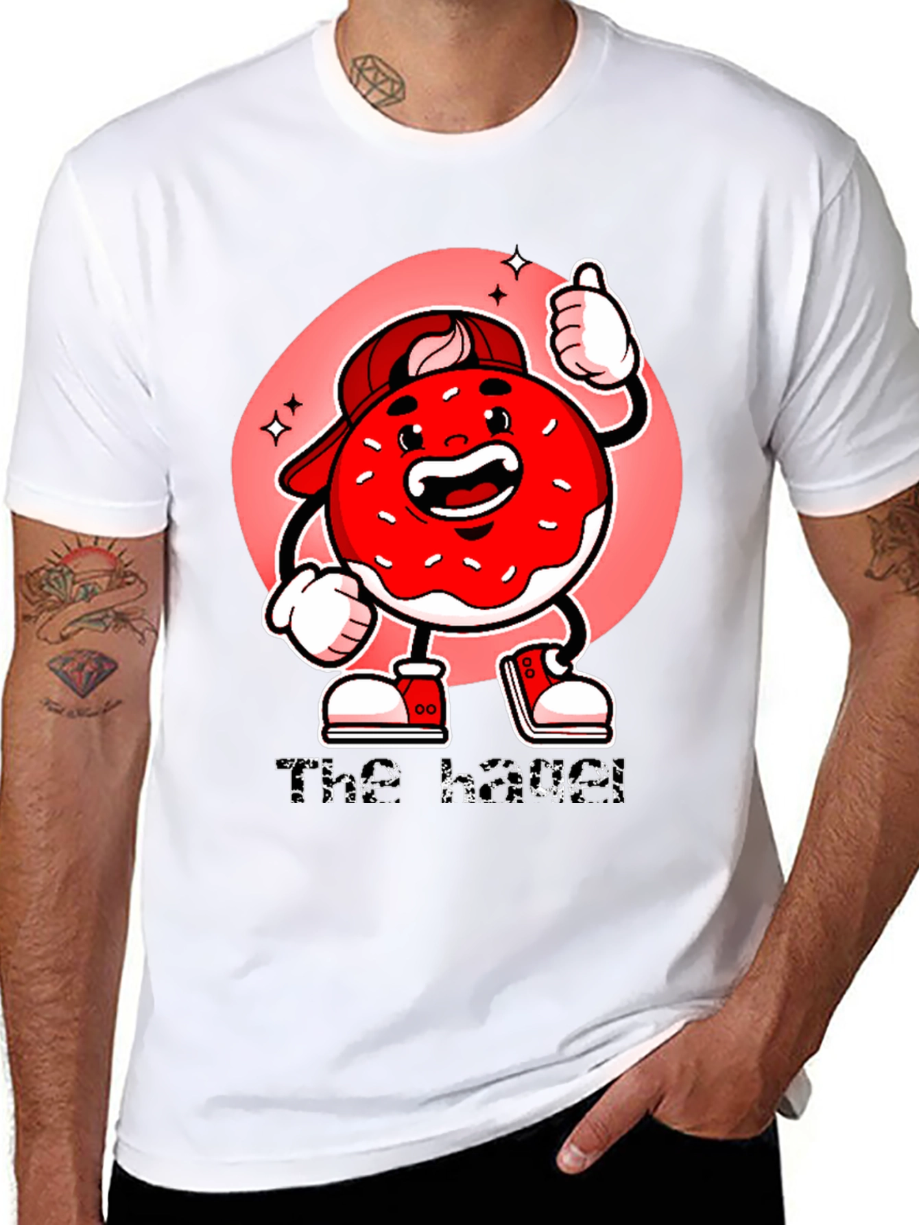 The Hazel T-Shirt: Cartoon Donut Graphic Tee