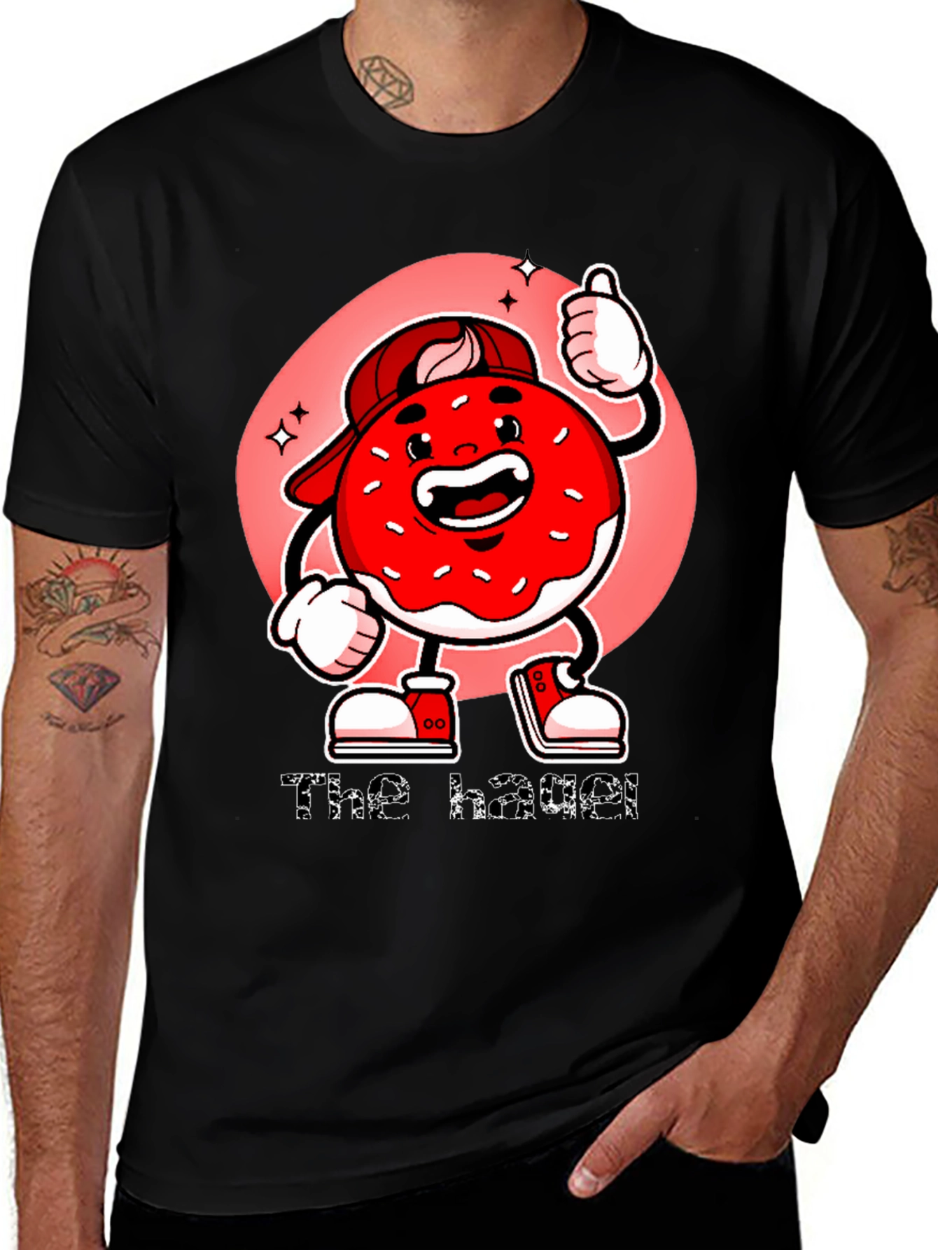 The Hazel T-Shirt: Cartoon Donut Graphic Tee