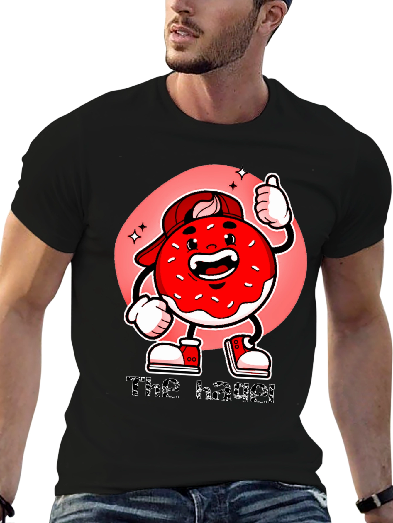 The Hazel T-Shirt: Cartoon Donut Graphic Tee