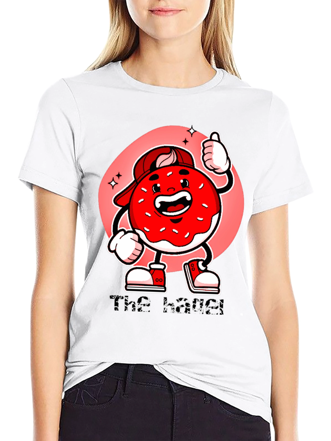 The Hazel T-Shirt: Cartoon Donut Graphic Tee
