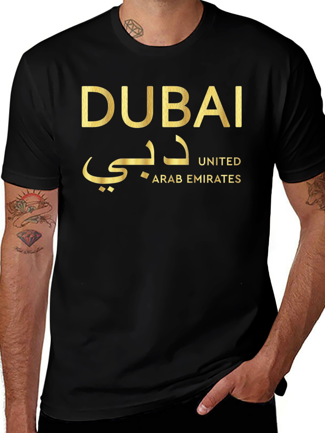 Dubai United Arab Emirates Black T-Shirt