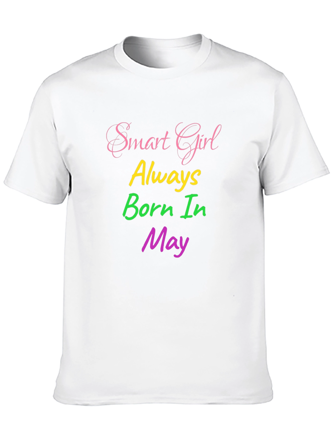 Smart Girl Born In May Black Graphic Tee