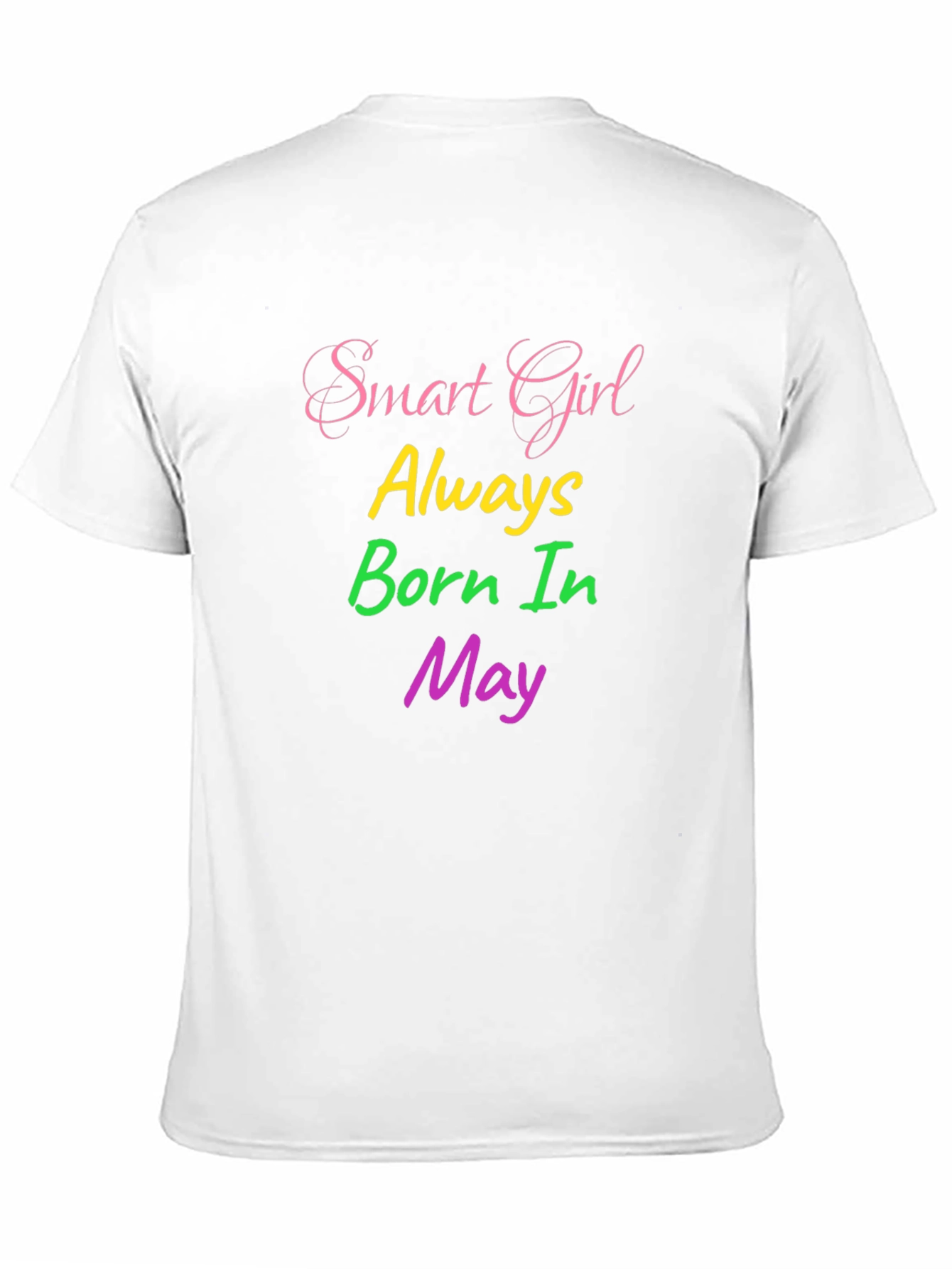 Smart Girl Born In May Black Graphic Tee