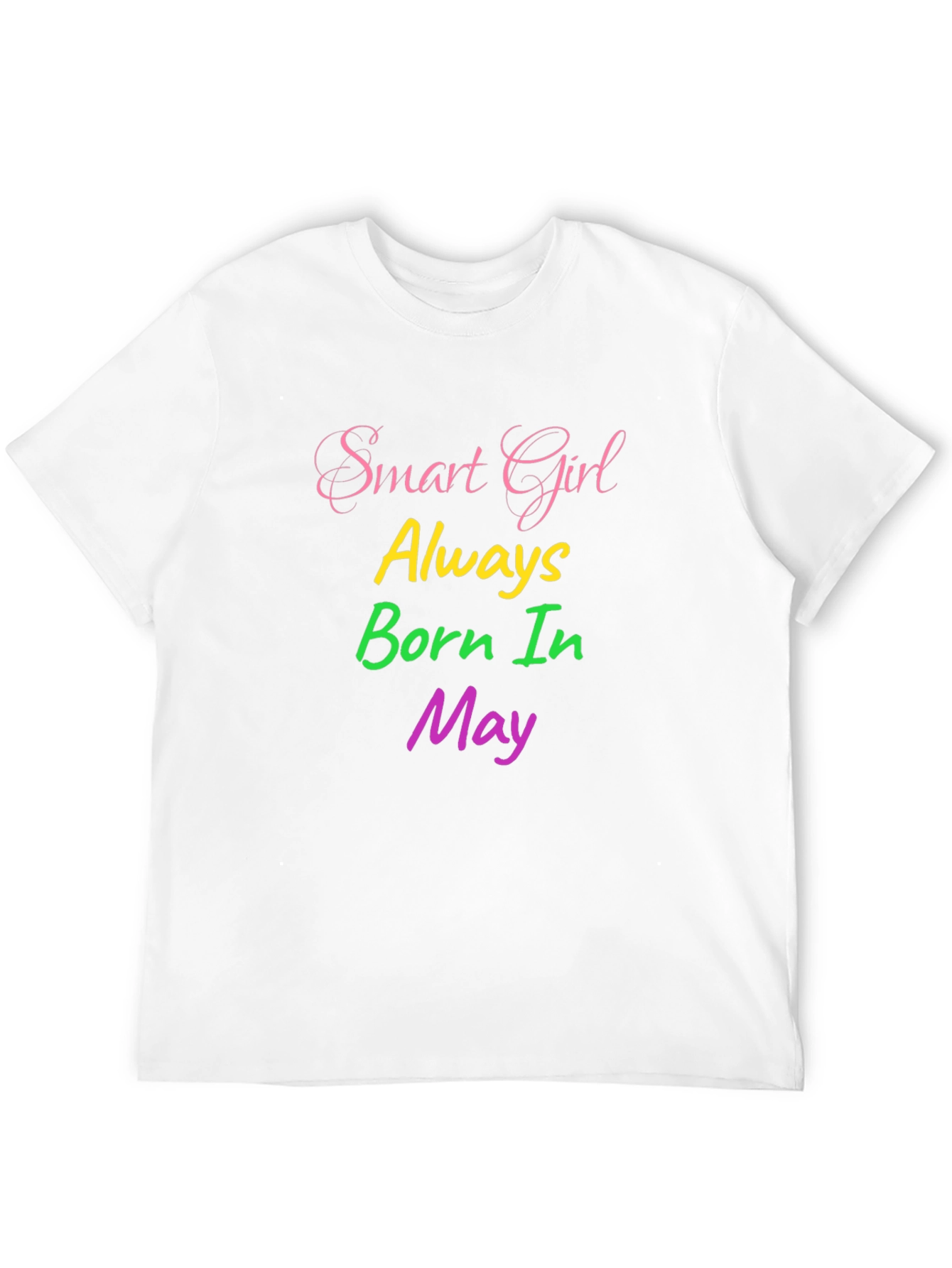 Smart Girl Born In May Black Graphic Tee
