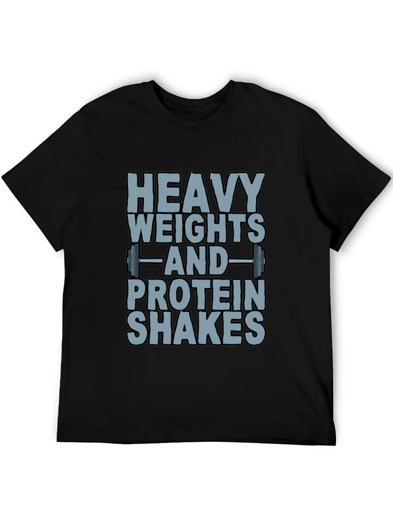 Heavy Weights & Protein Shakes Black T-Shirt