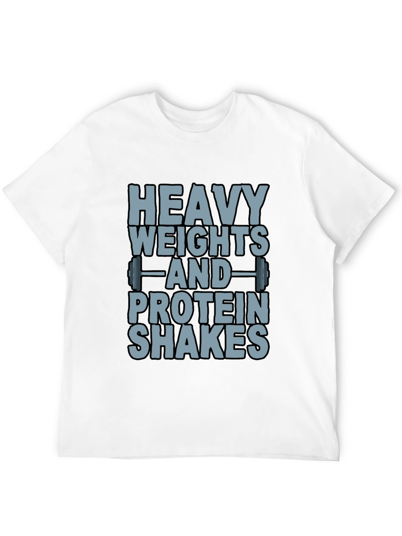 Heavy Weights & Protein Shakes Black T-Shirt