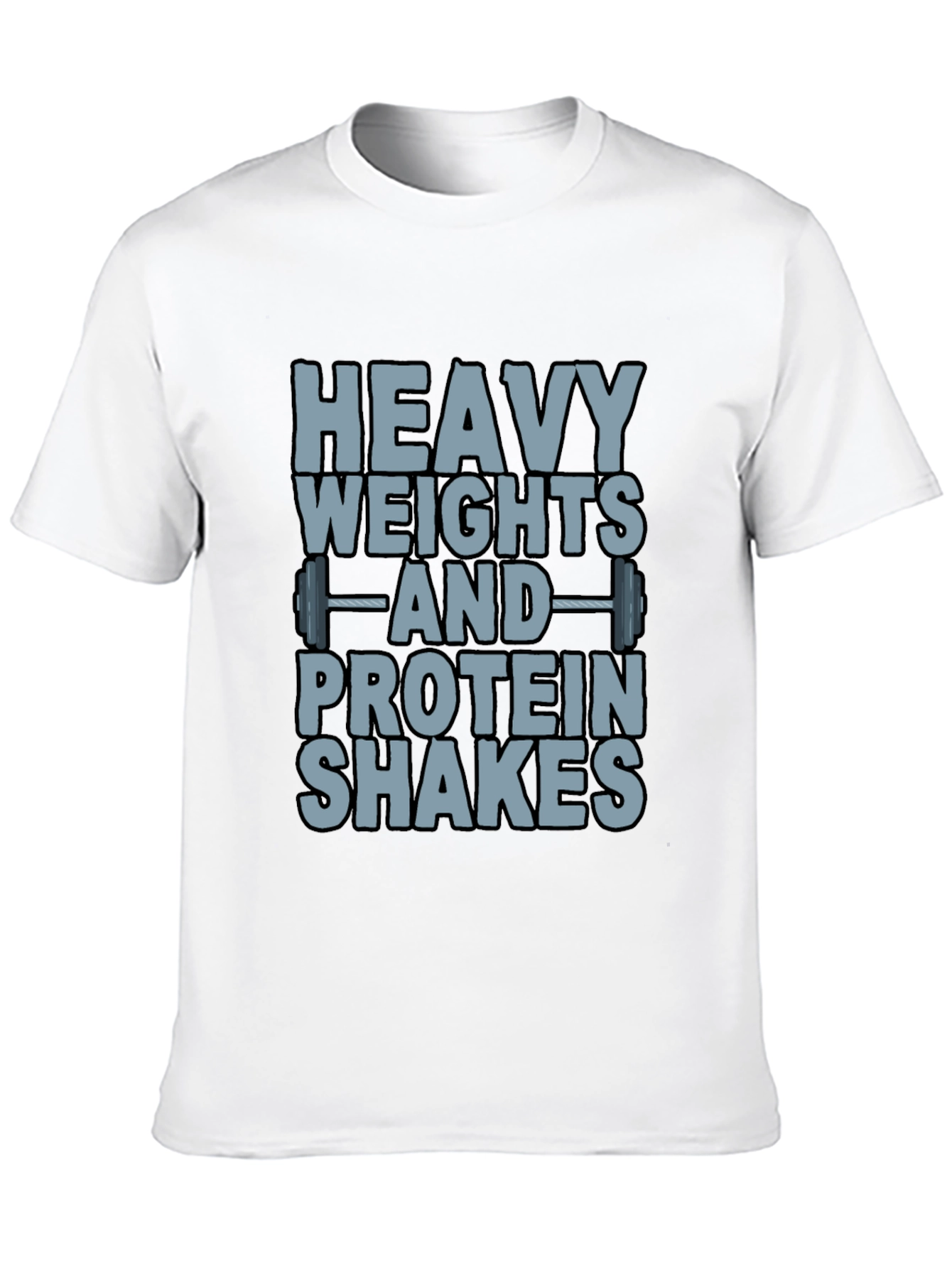 Heavy Weights & Protein Shakes Black T-Shirt