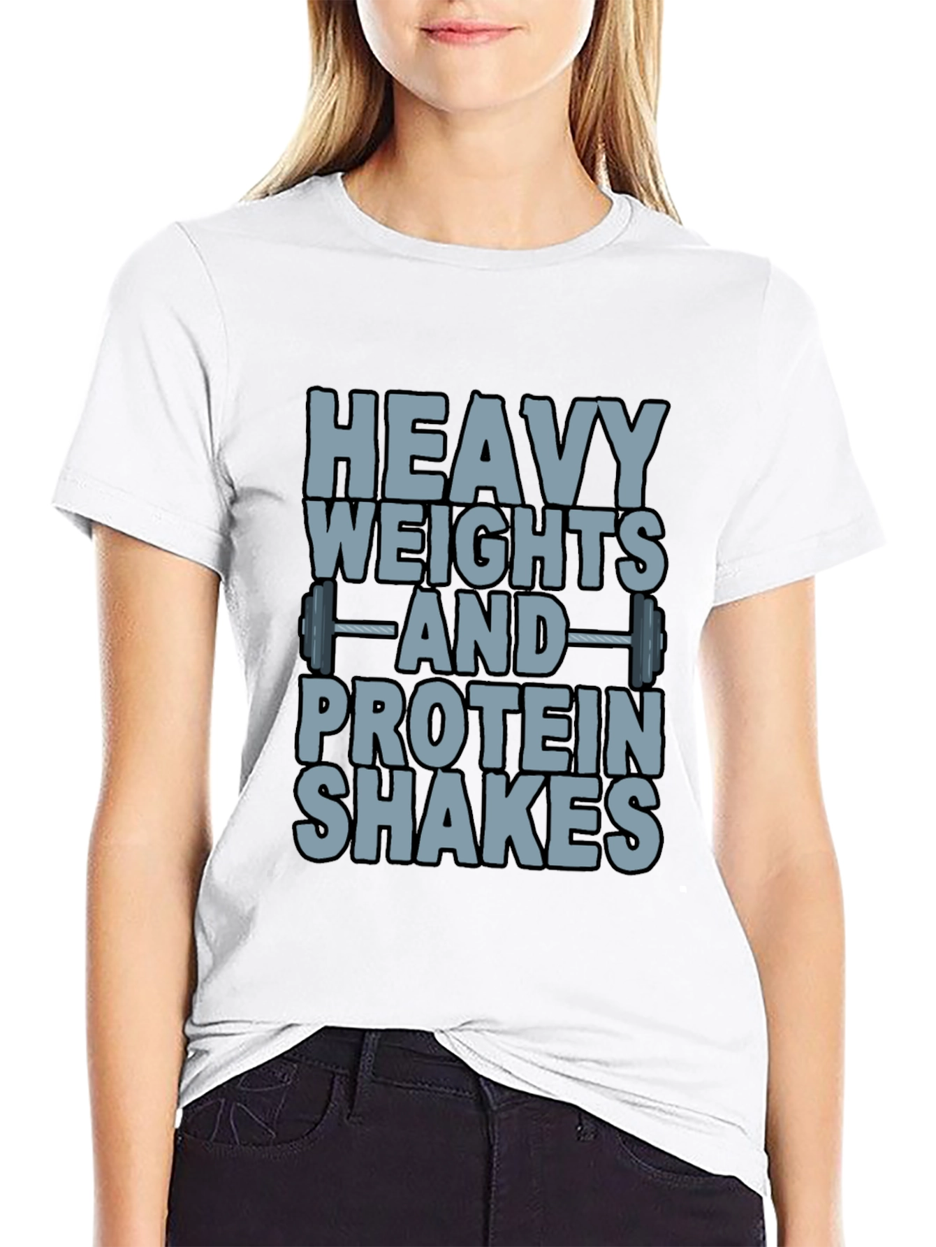 Heavy Weights & Protein Shakes Black T-Shirt