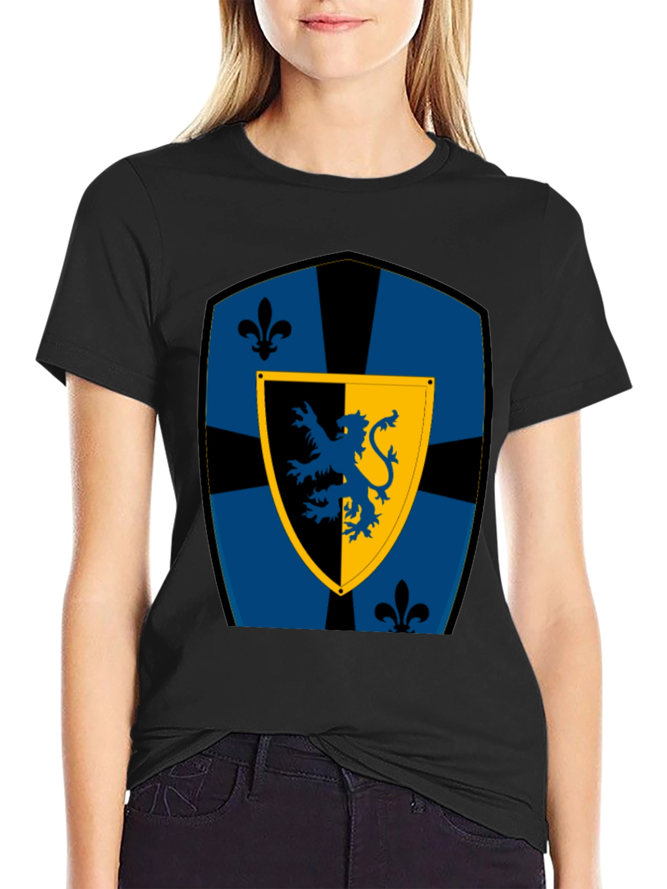 Medieval Heraldic Crest Graphic T-Shirt