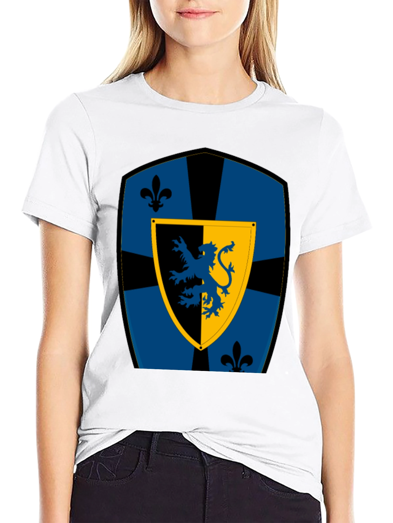 Medieval Heraldic Crest Graphic T-Shirt