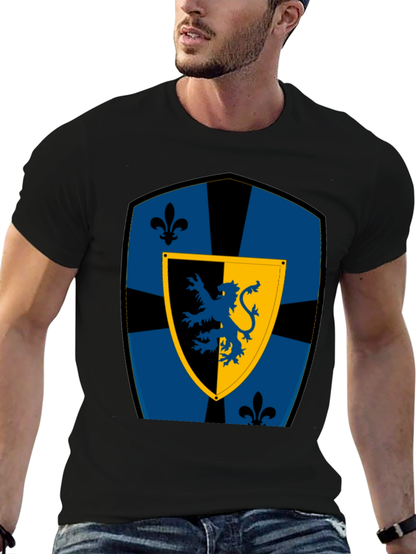 Medieval Heraldic Crest Graphic T-Shirt