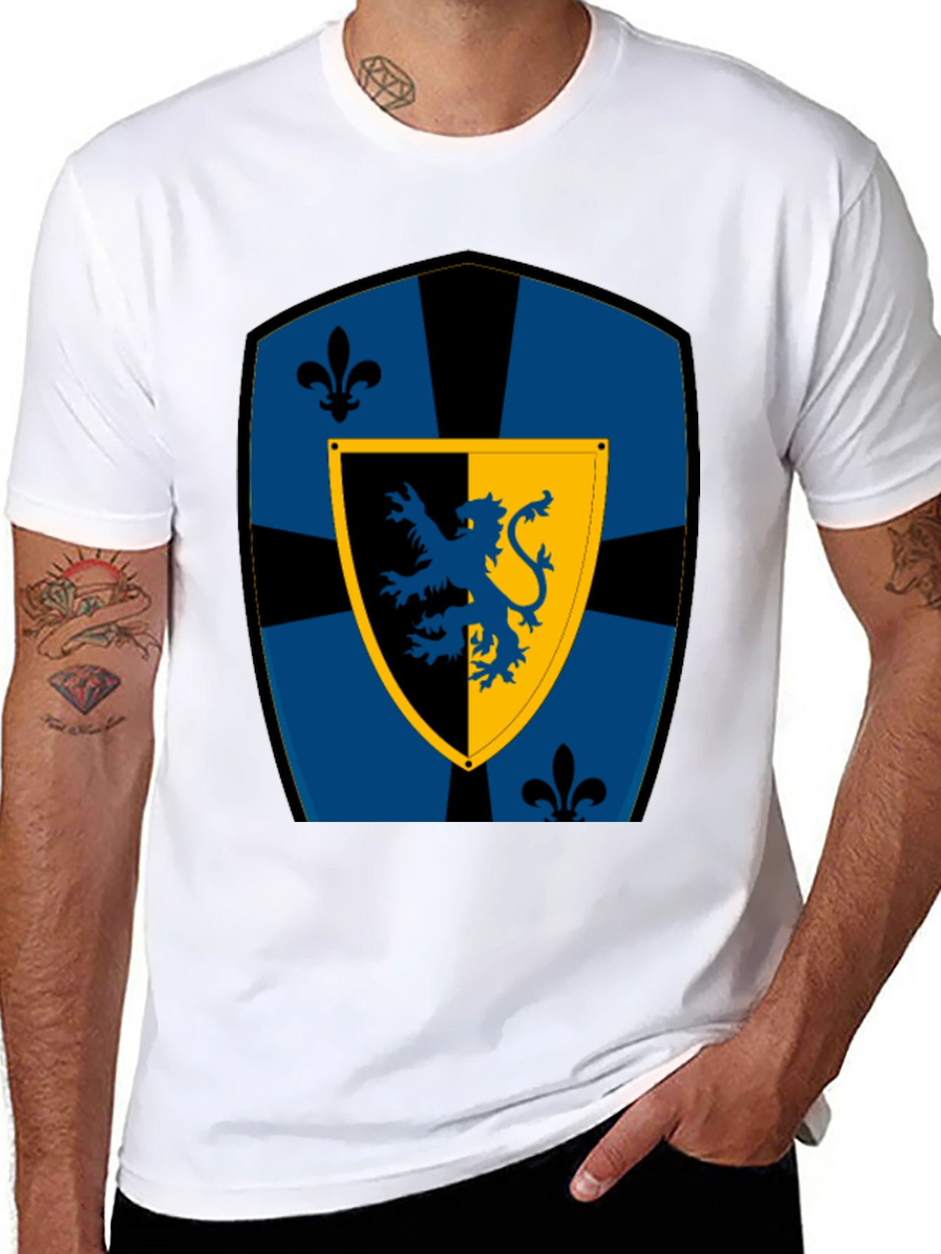 Medieval Heraldic Crest Graphic T-Shirt