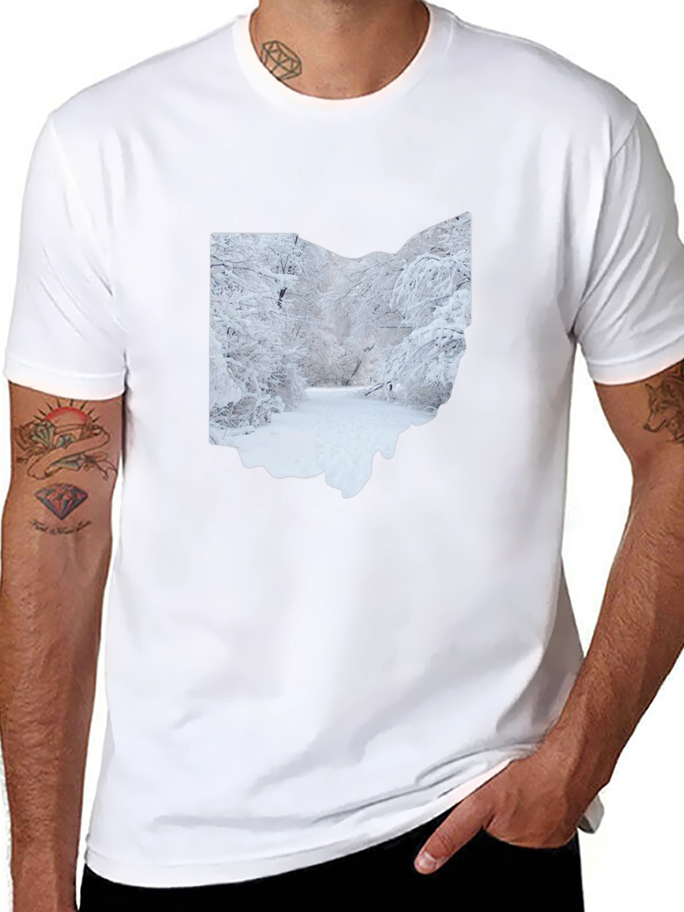 Ohio Winter Scene Graphic Tee