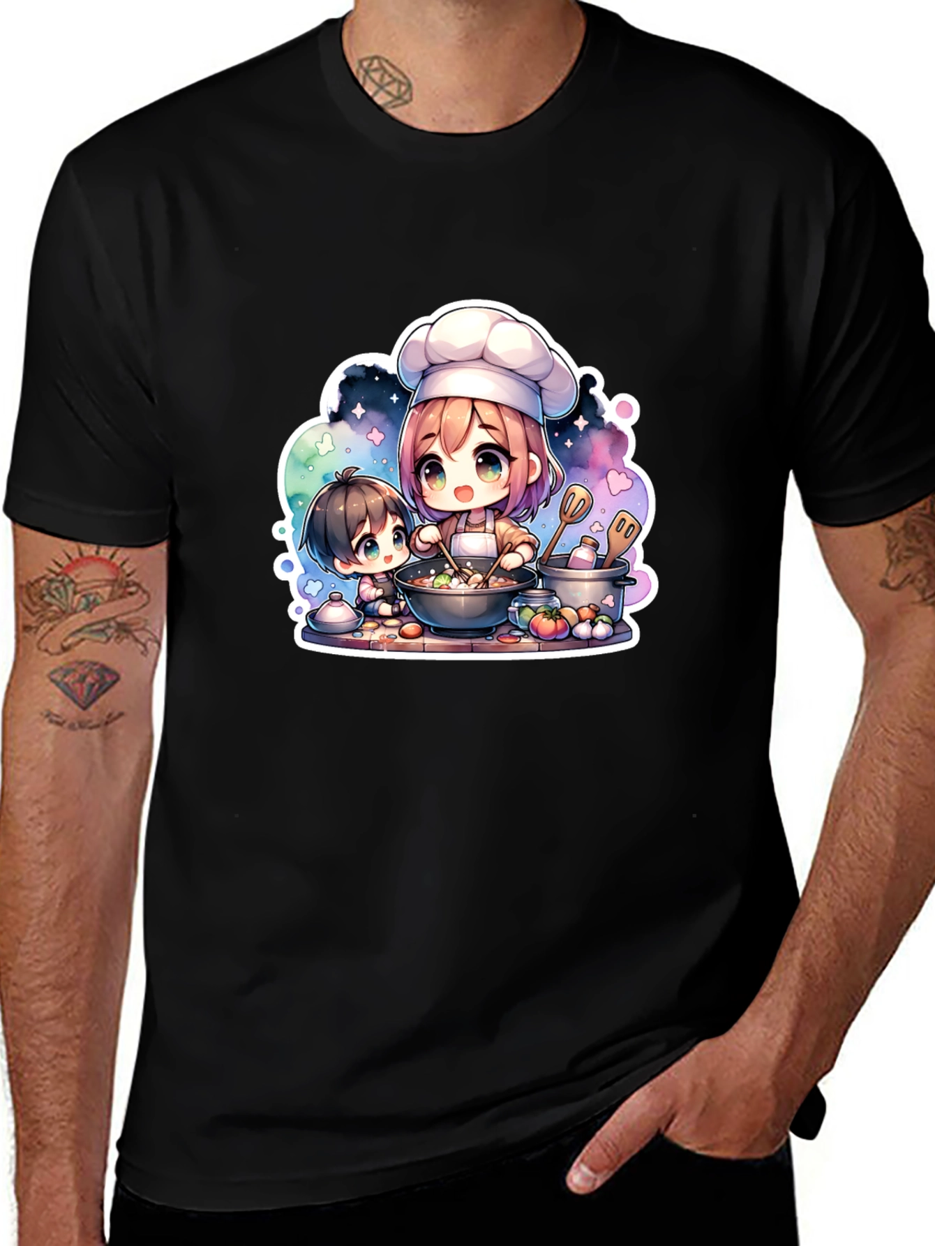 Cute Anime Chef Graphic Tee