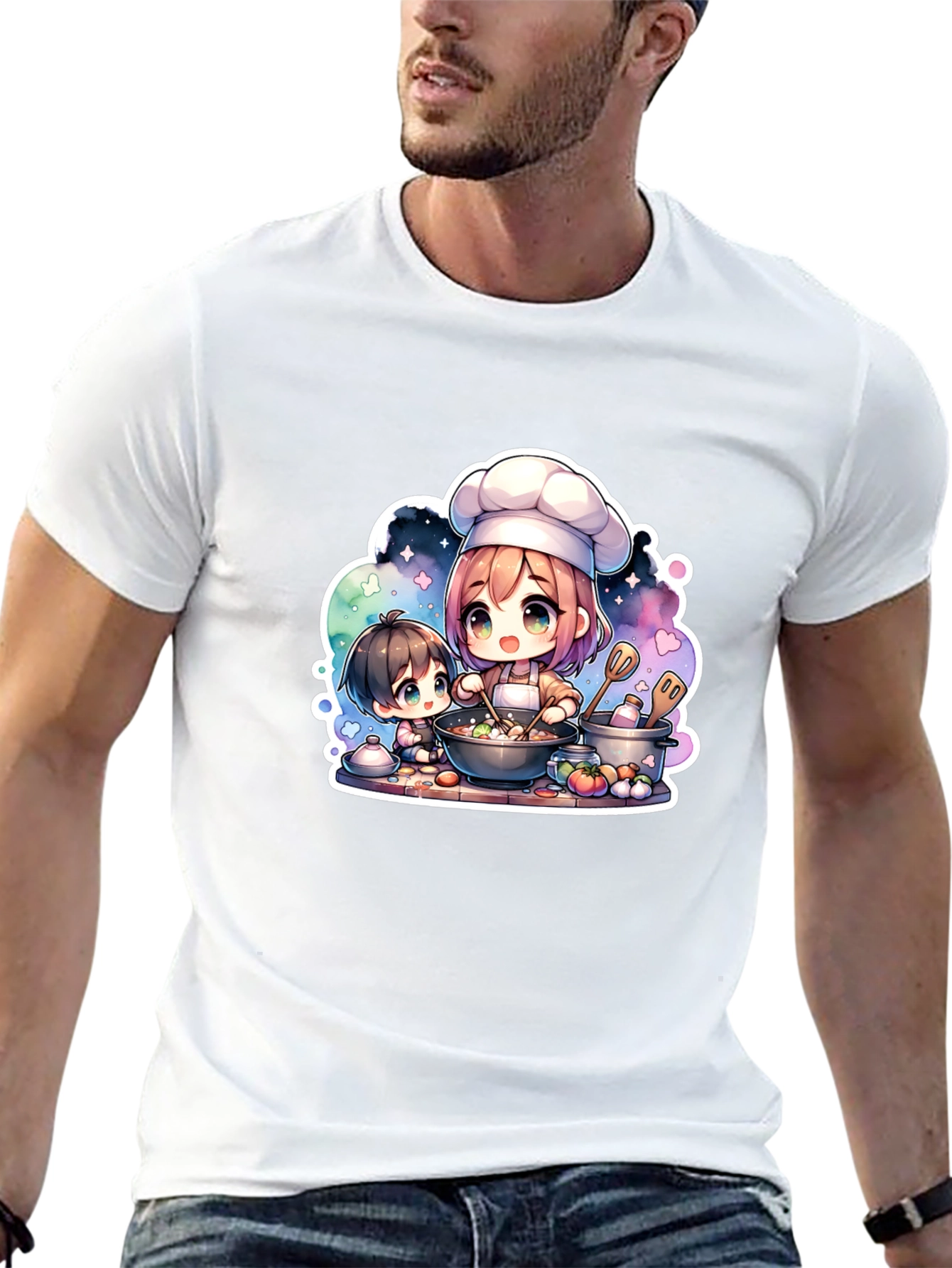 Cute Anime Chef Graphic Tee