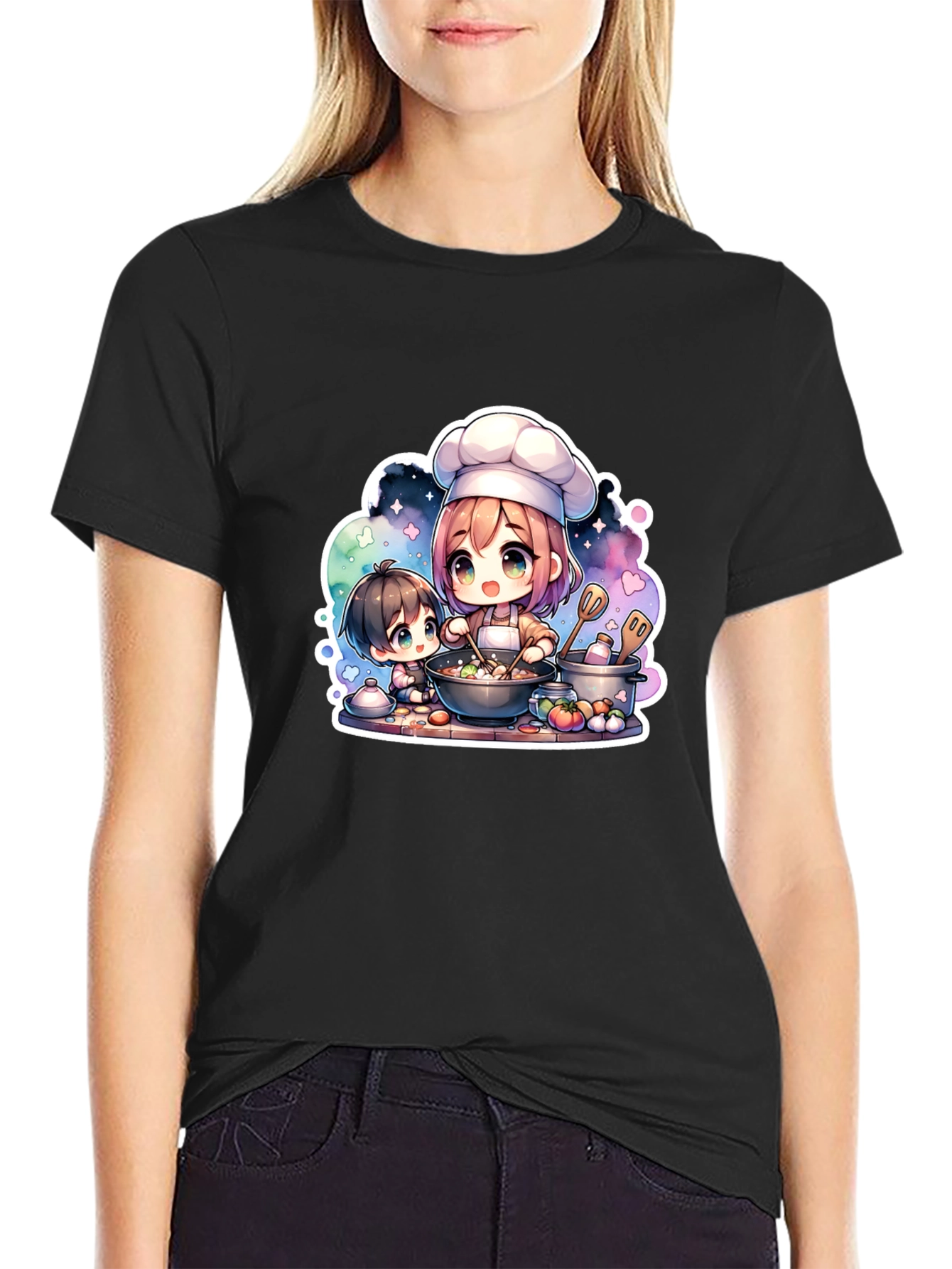 Cute Anime Chef Graphic Tee